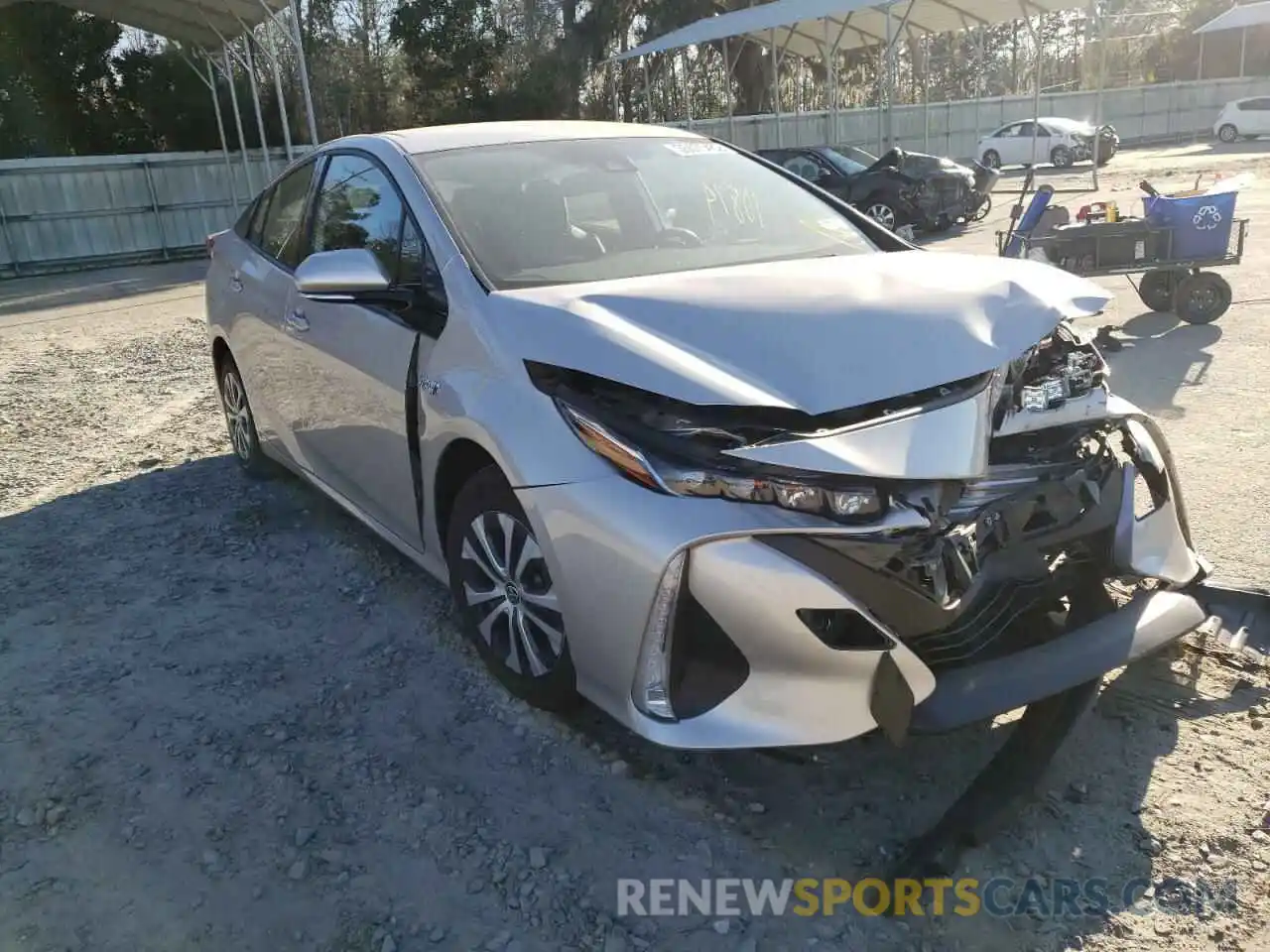 1 Photograph of a damaged car JTDKARFP4L3157189 TOYOTA PRIUS 2020