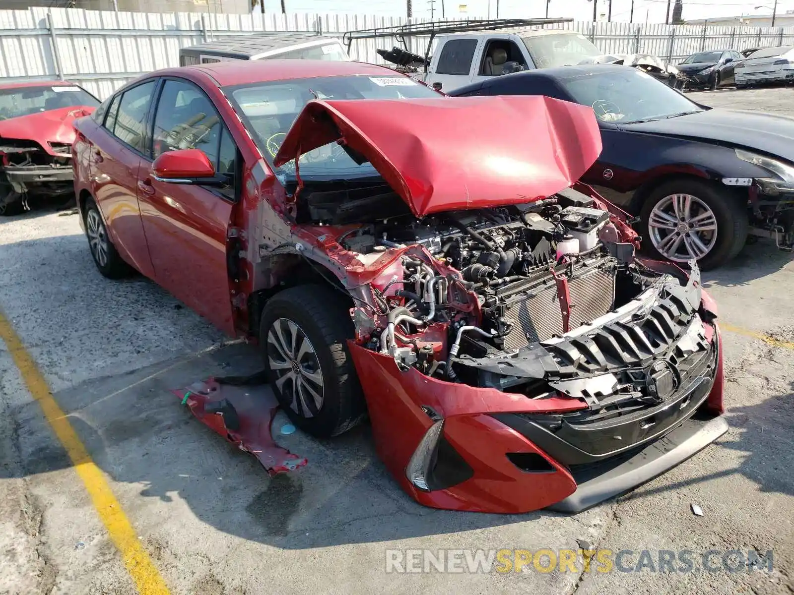 1 Photograph of a damaged car JTDKARFP4L3158245 TOYOTA PRIUS 2020