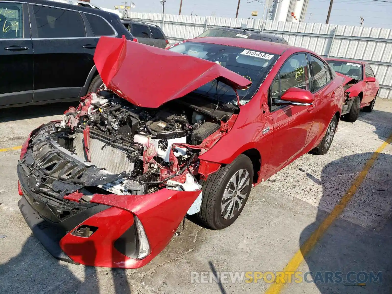 2 Photograph of a damaged car JTDKARFP4L3158245 TOYOTA PRIUS 2020