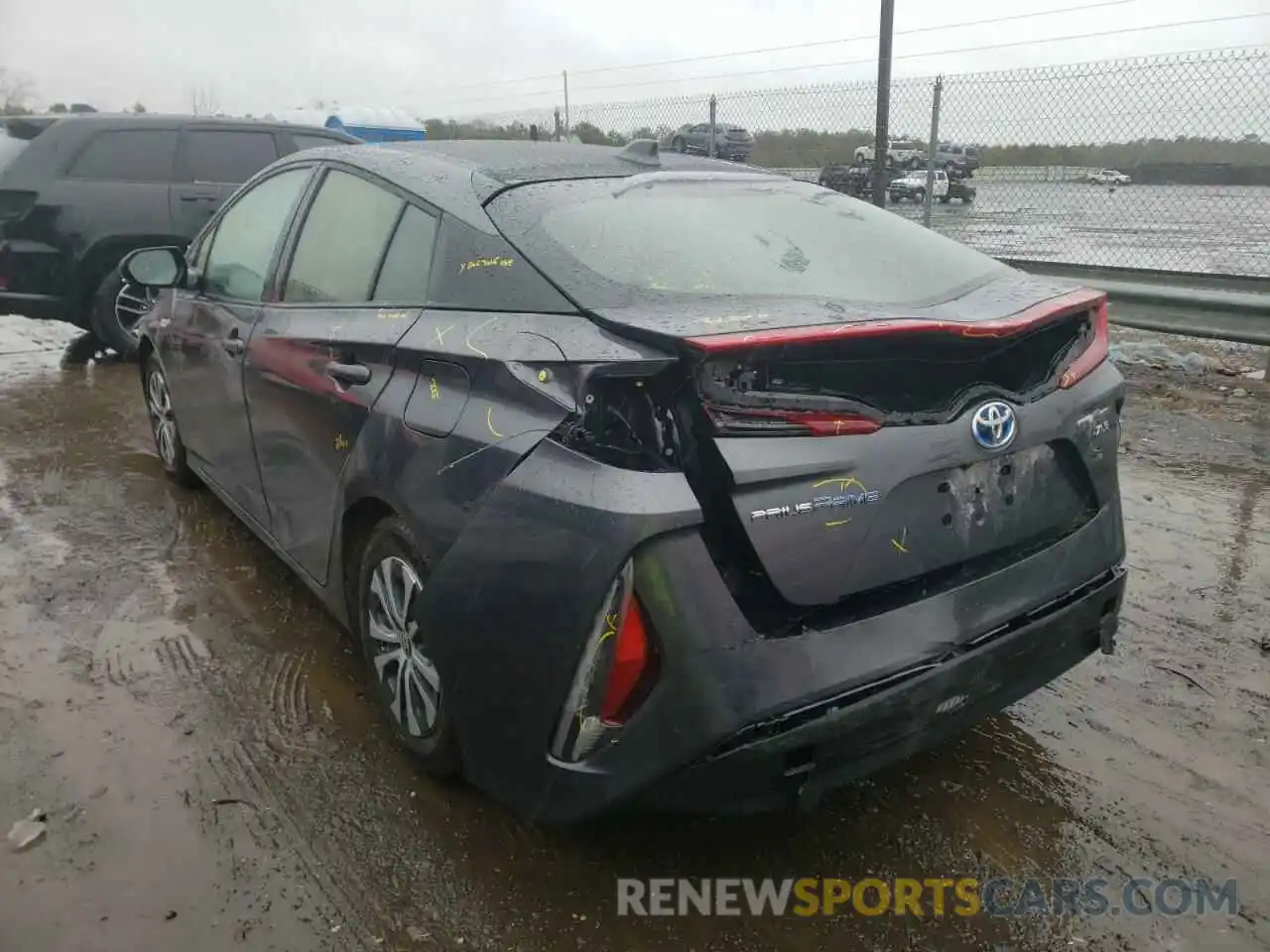 3 Photograph of a damaged car JTDKARFP4L3158343 TOYOTA PRIUS 2020