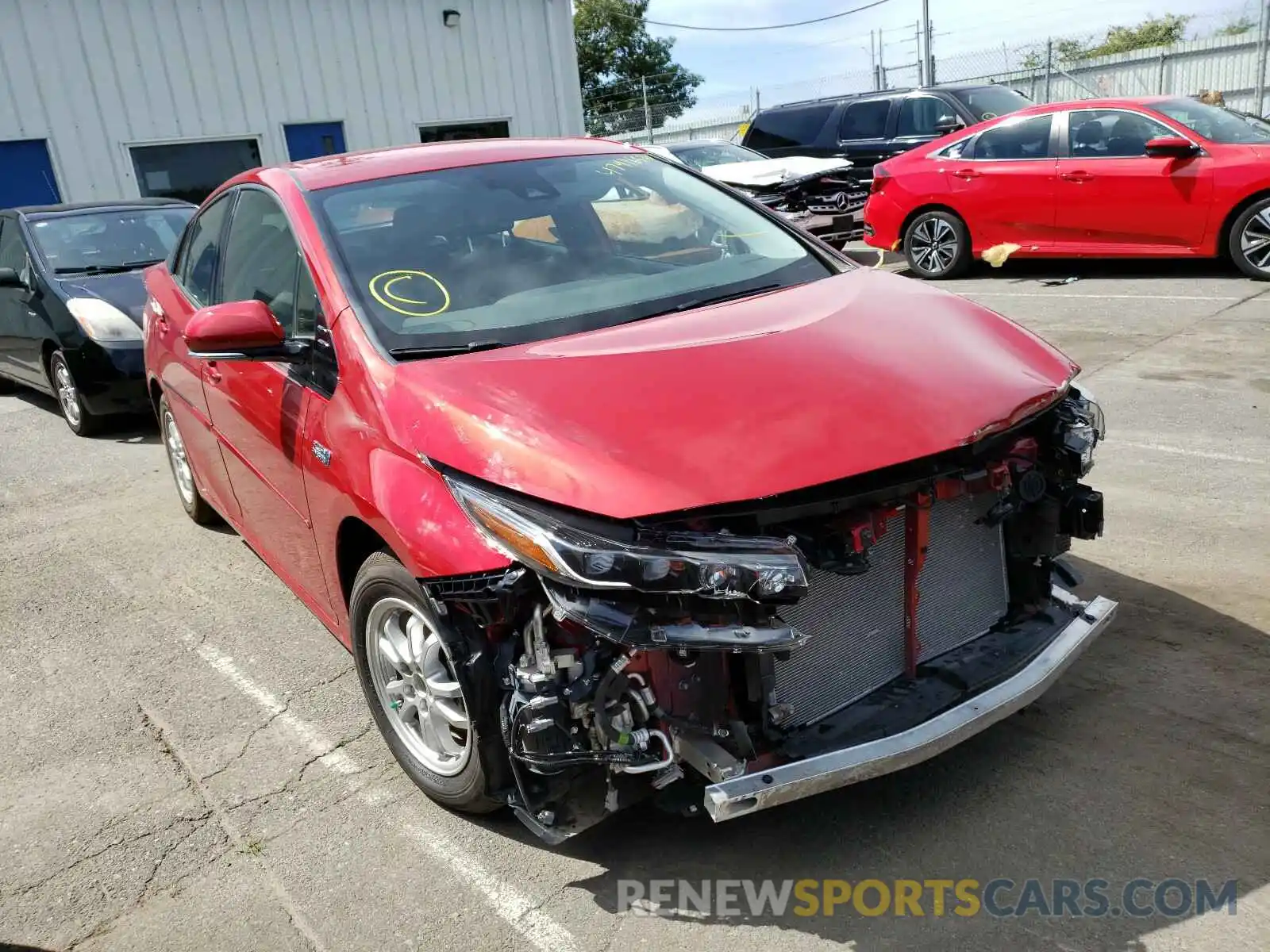 1 Photograph of a damaged car JTDKARFP5L3124184 TOYOTA PRIUS 2020