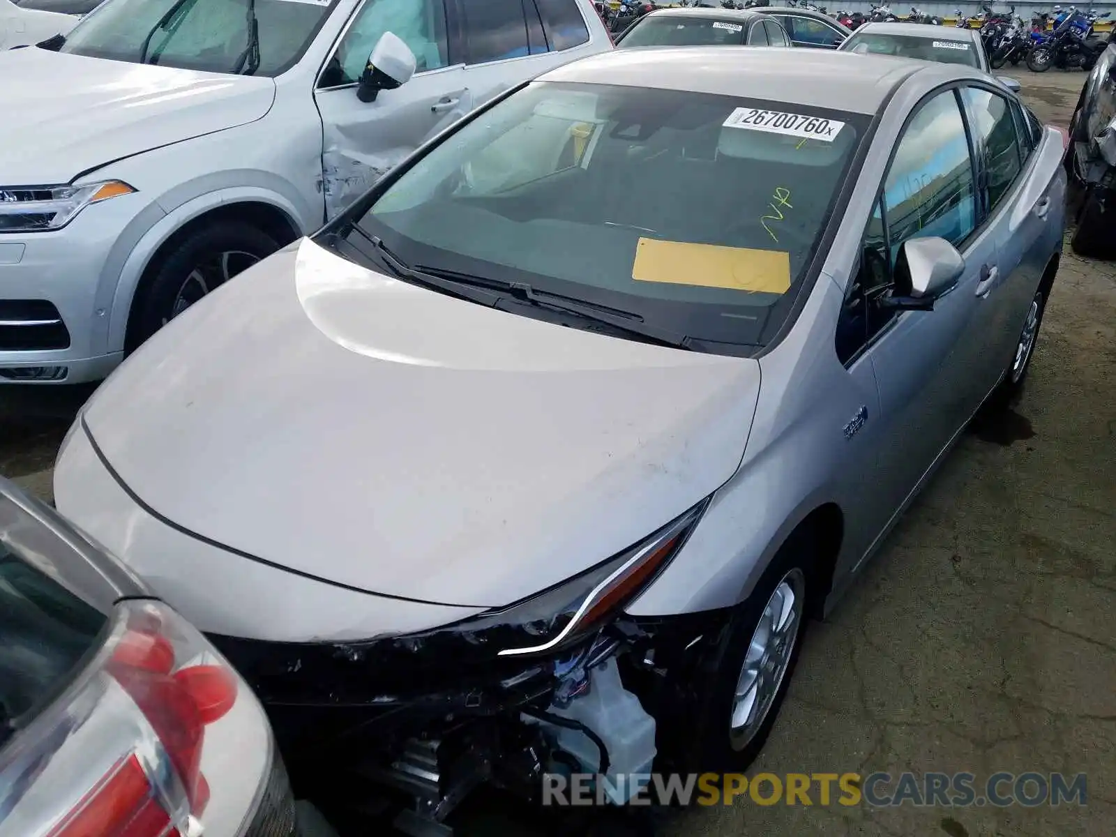 2 Photograph of a damaged car JTDKARFP5L3126128 TOYOTA PRIUS 2020