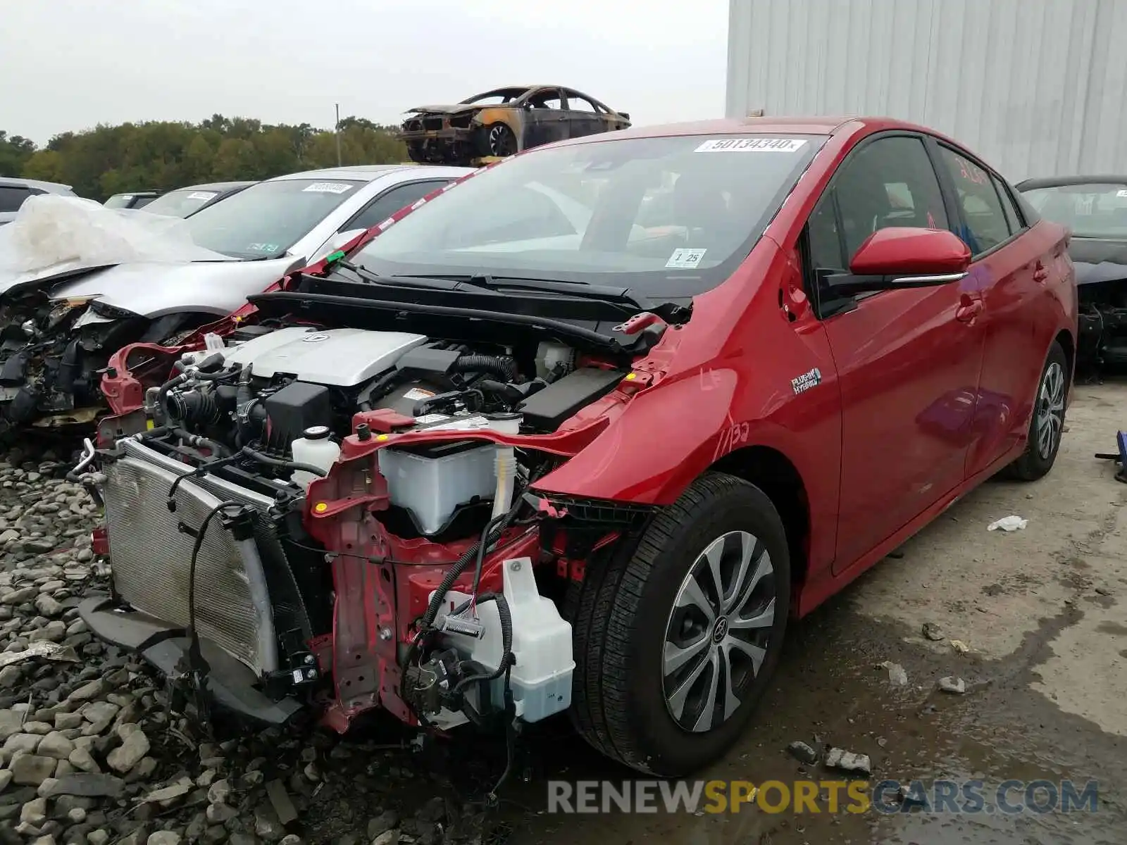 2 Photograph of a damaged car JTDKARFP5L3138960 TOYOTA PRIUS 2020