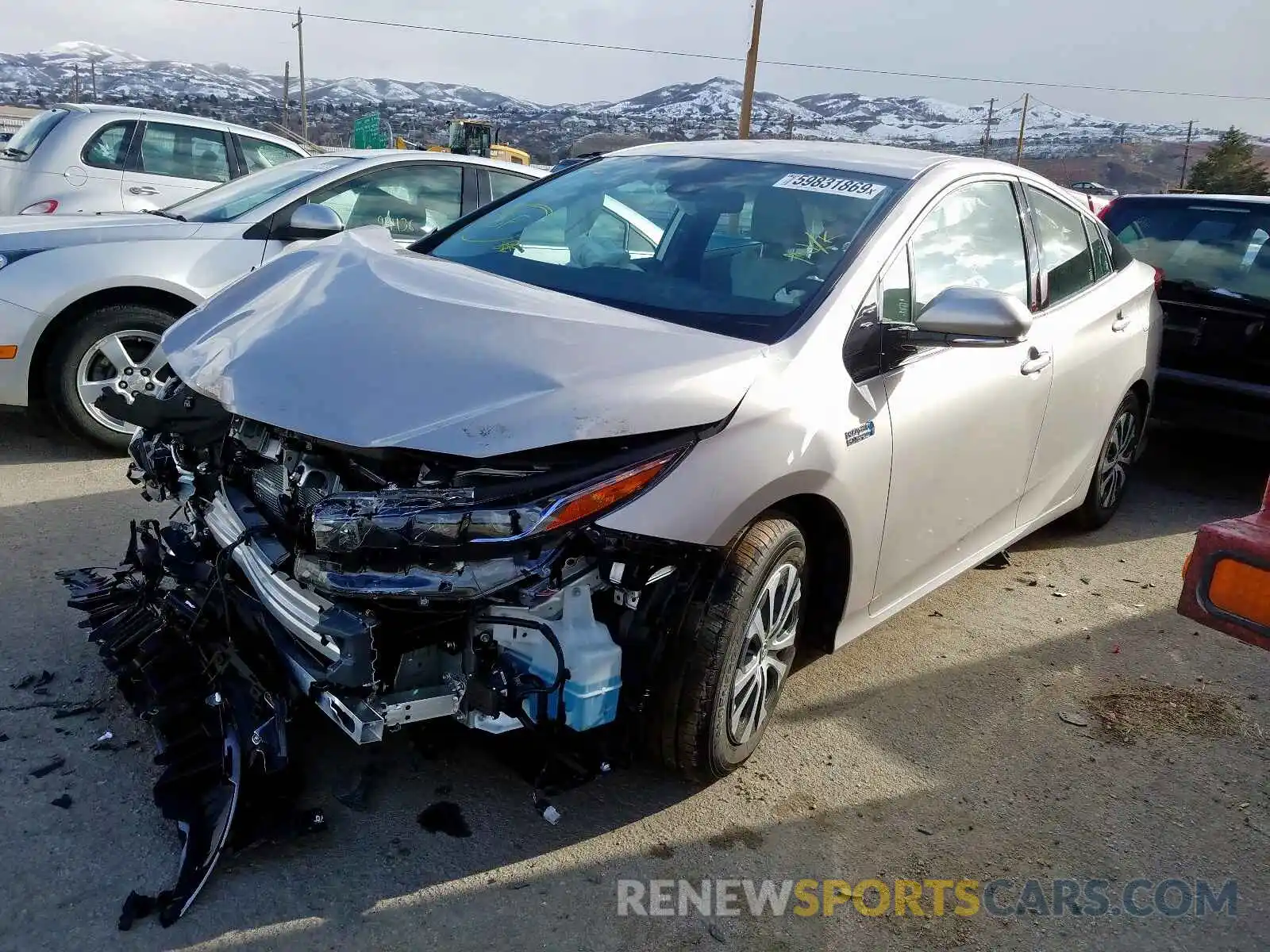 2 Photograph of a damaged car JTDKARFP5L3142782 TOYOTA PRIUS 2020