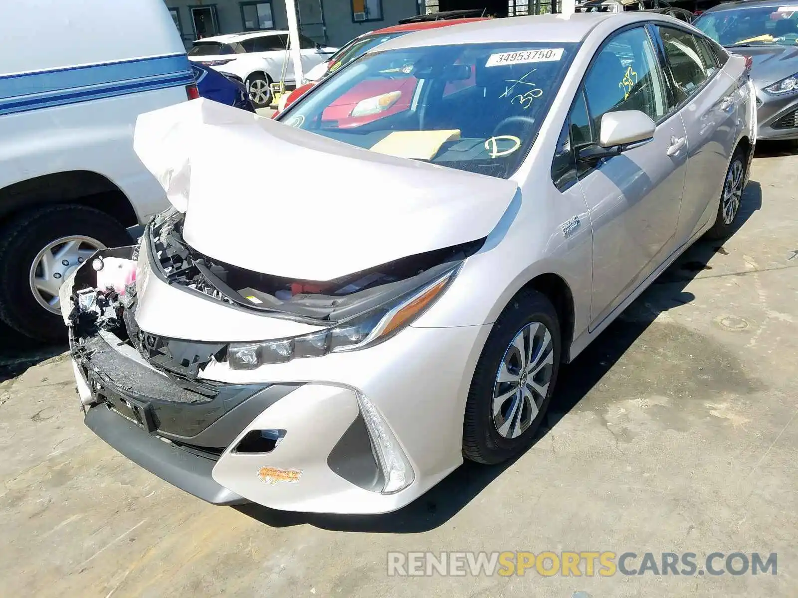 2 Photograph of a damaged car JTDKARFP5L3143950 TOYOTA PRIUS 2020