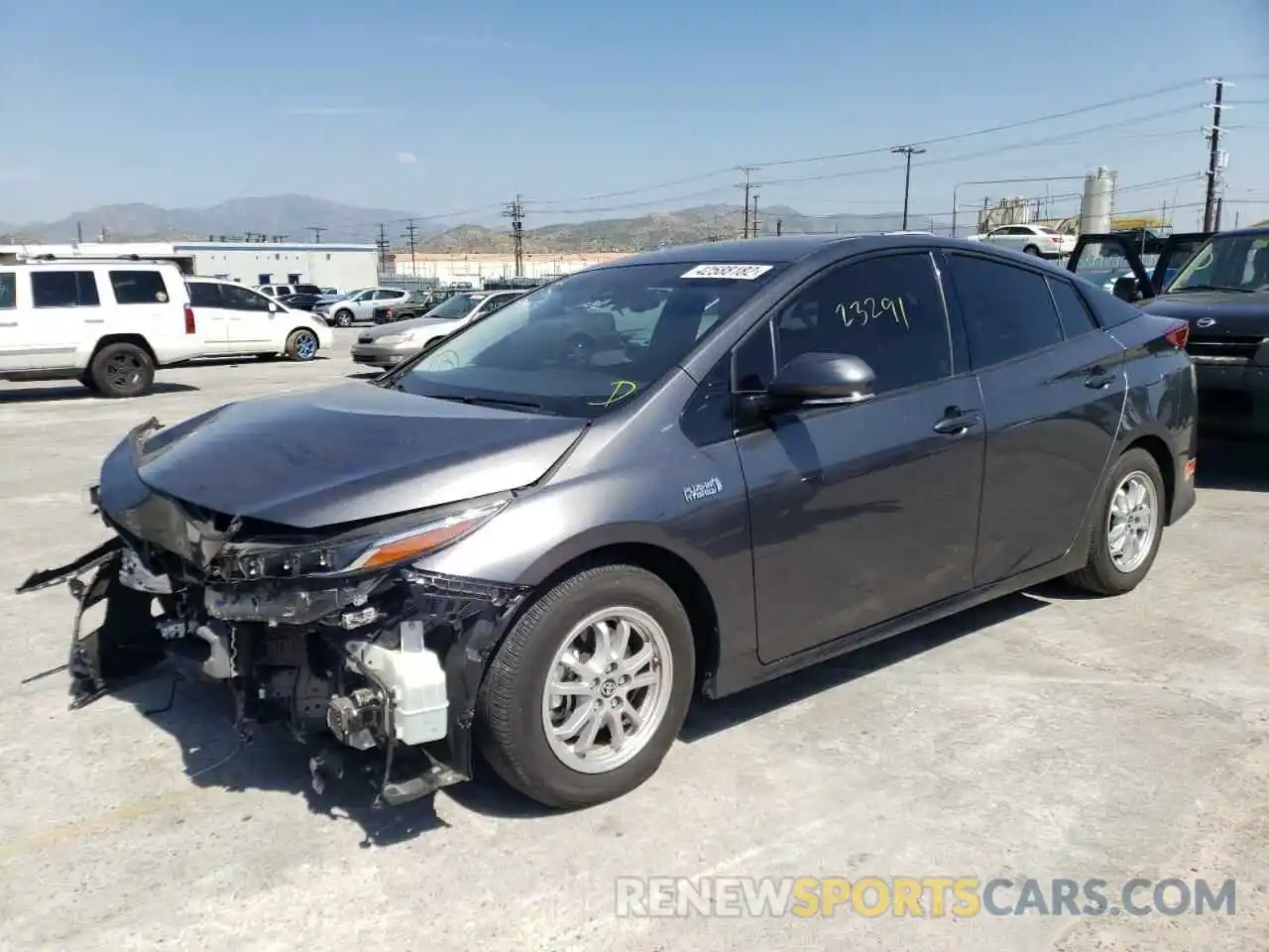 2 Photograph of a damaged car JTDKARFP5L3149912 TOYOTA PRIUS 2020