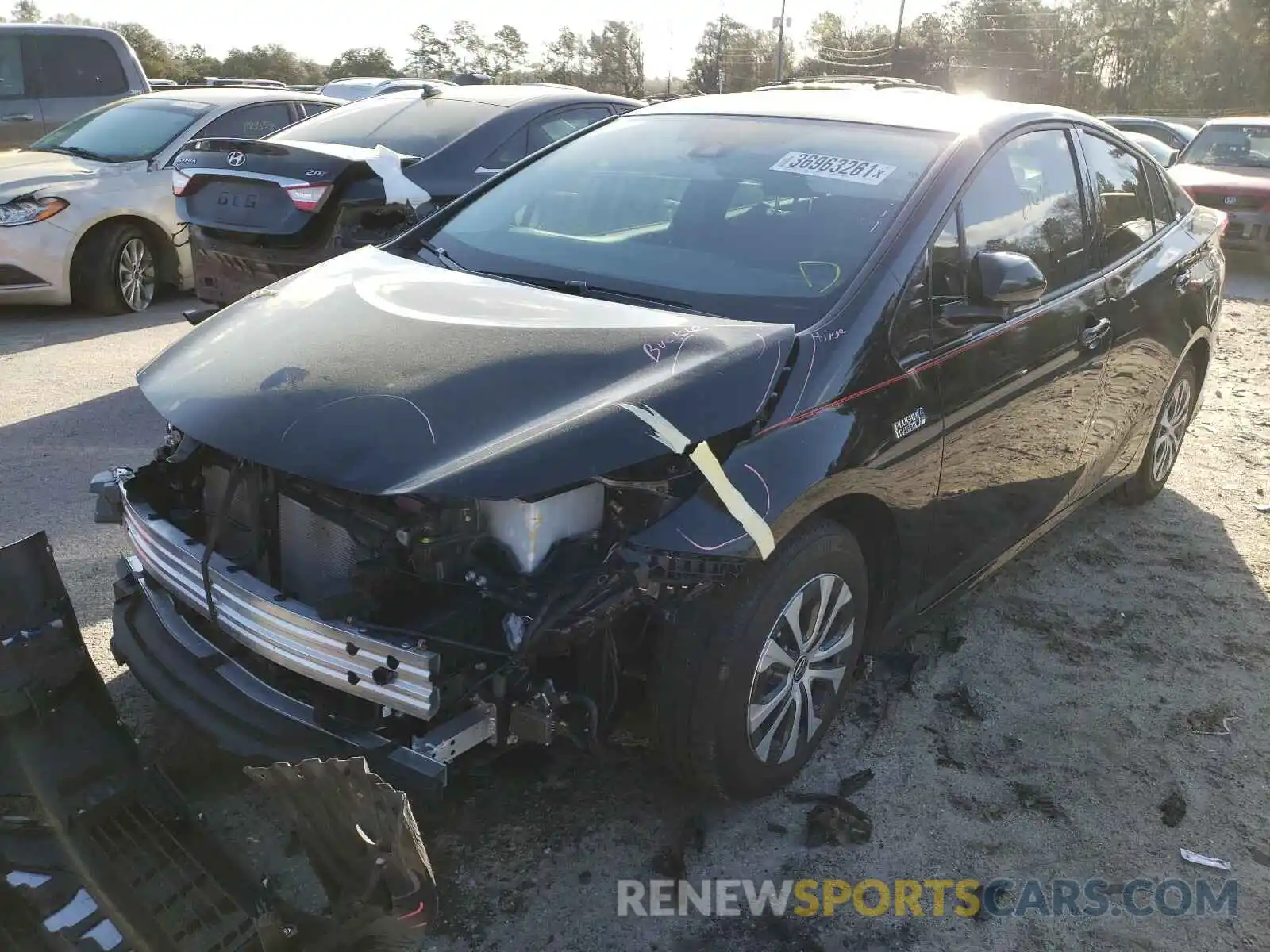 2 Photograph of a damaged car JTDKARFP6L3120161 TOYOTA PRIUS 2020