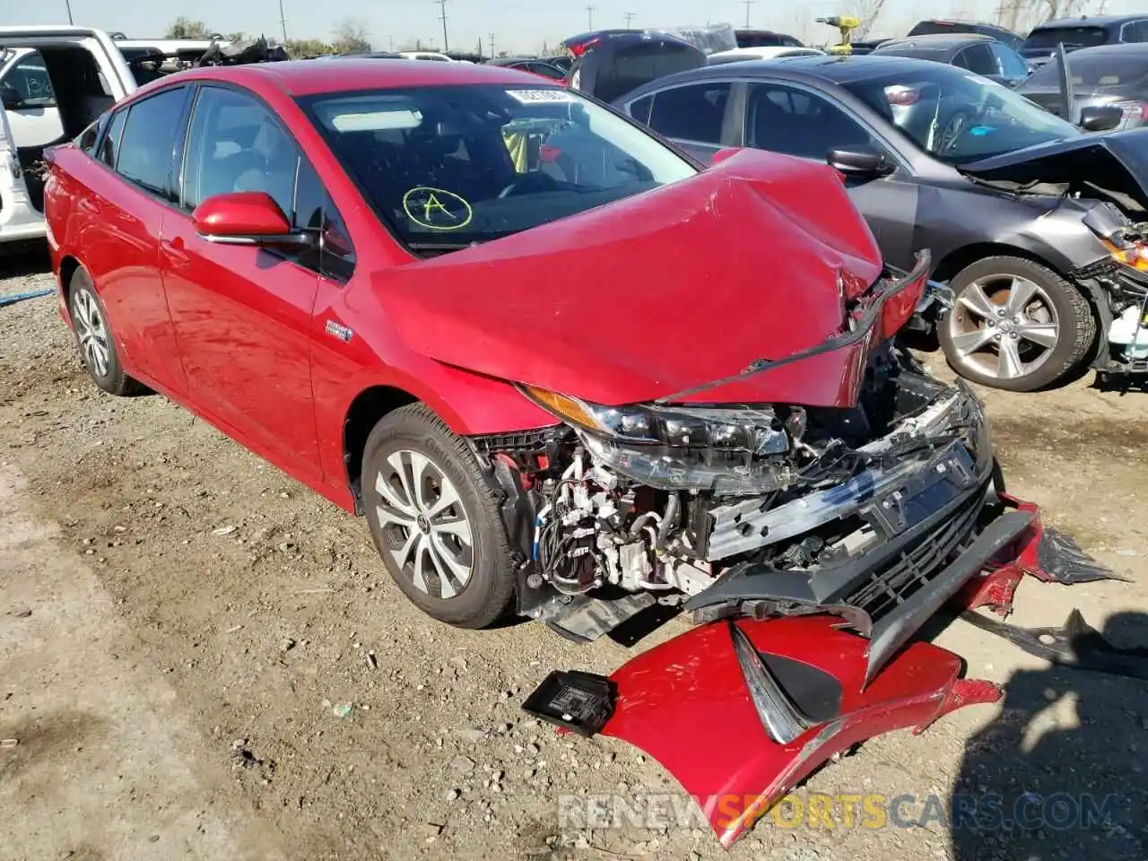 1 Photograph of a damaged car JTDKARFP6L3120645 TOYOTA PRIUS 2020