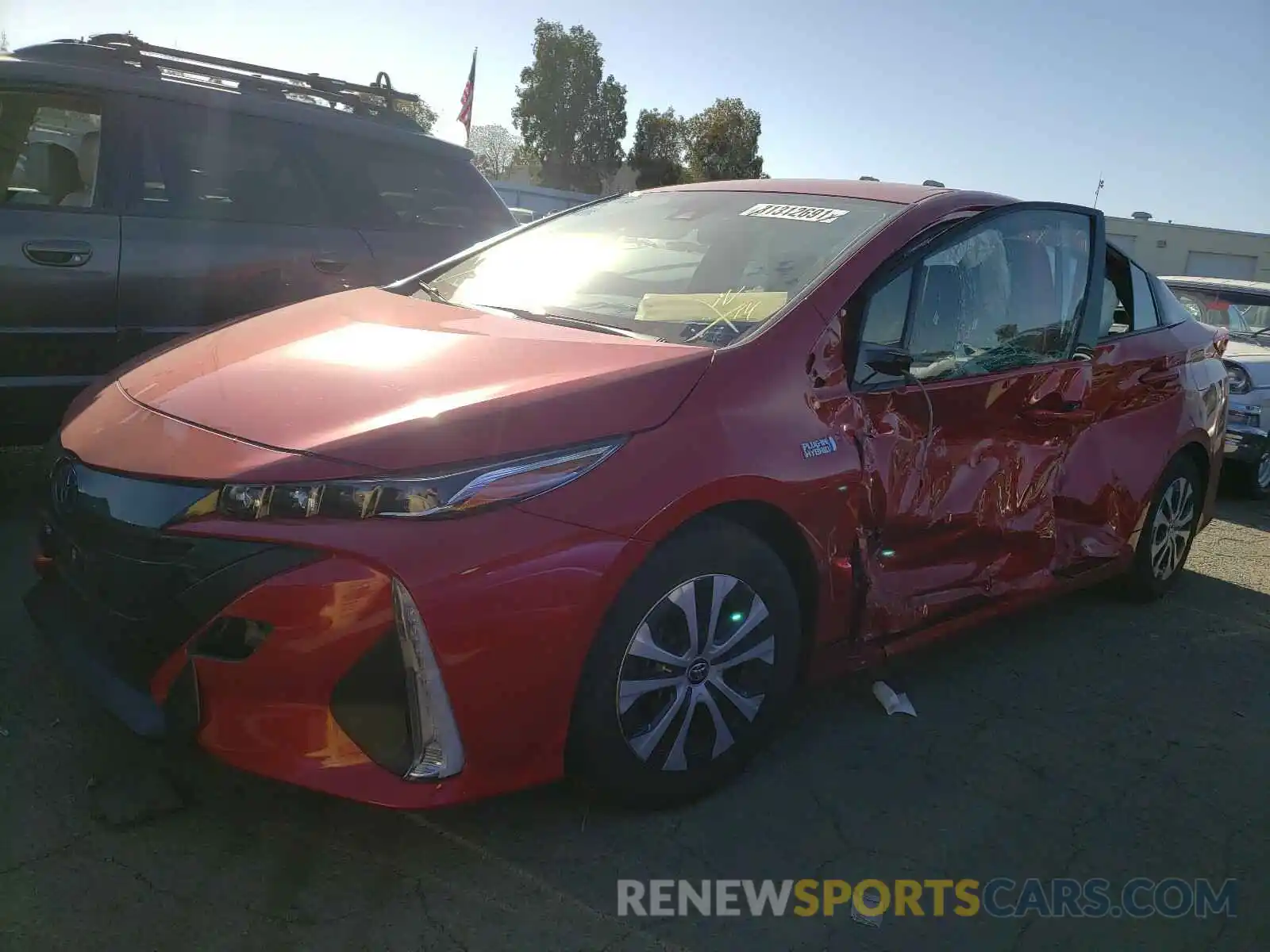 2 Photograph of a damaged car JTDKARFP6L3121648 TOYOTA PRIUS 2020