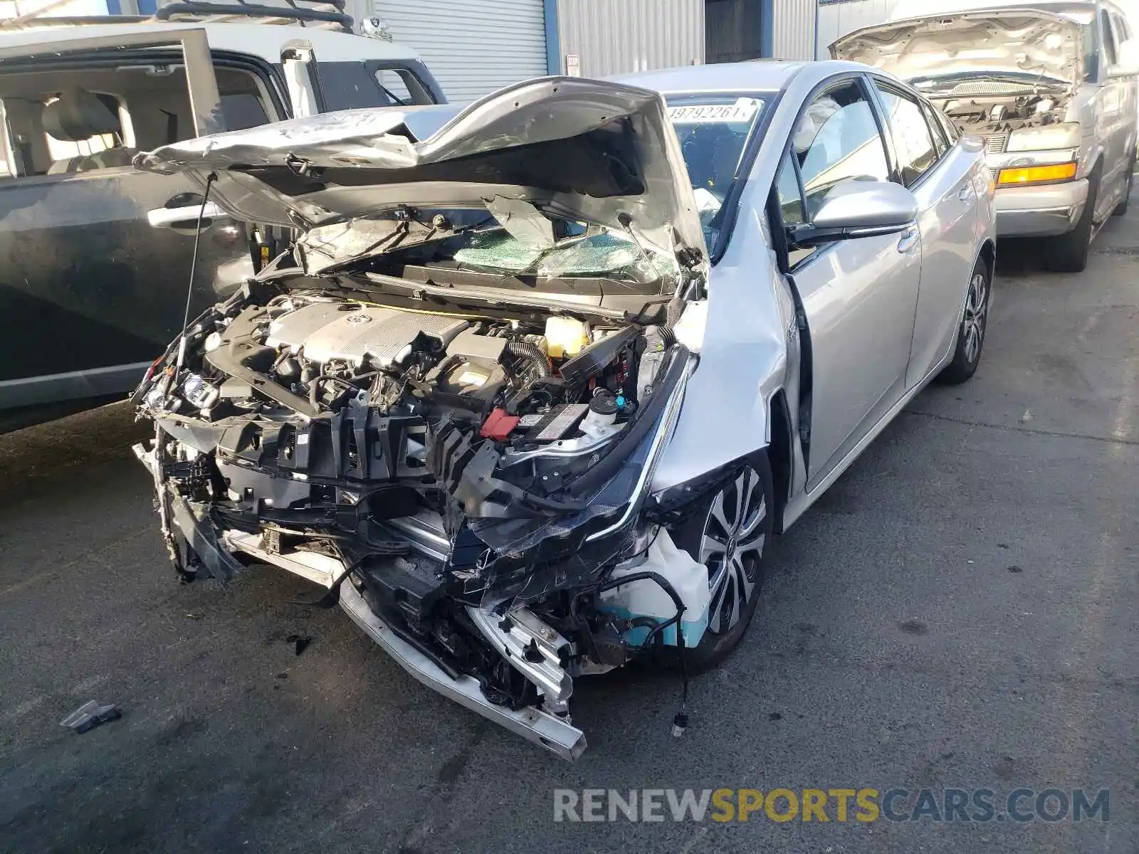 2 Photograph of a damaged car JTDKARFP6L3131645 TOYOTA PRIUS 2020