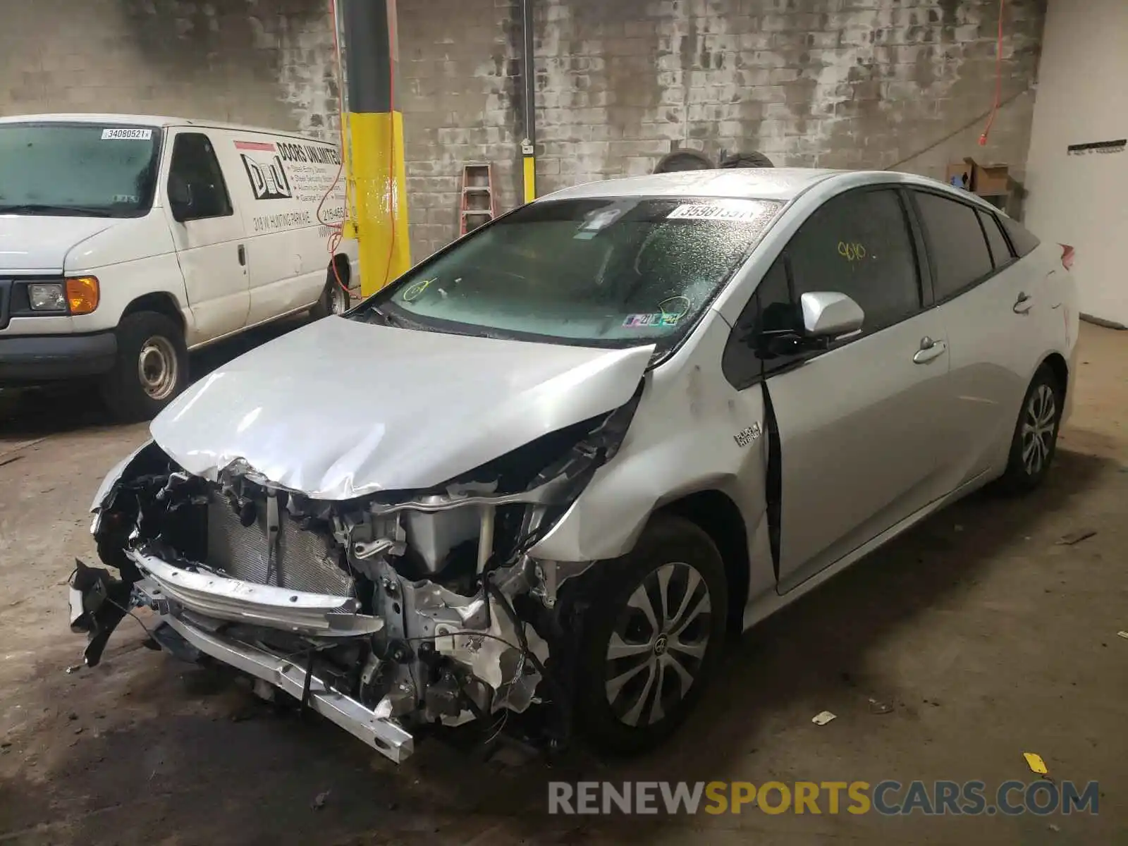 2 Photograph of a damaged car JTDKARFP6L3136750 TOYOTA PRIUS 2020