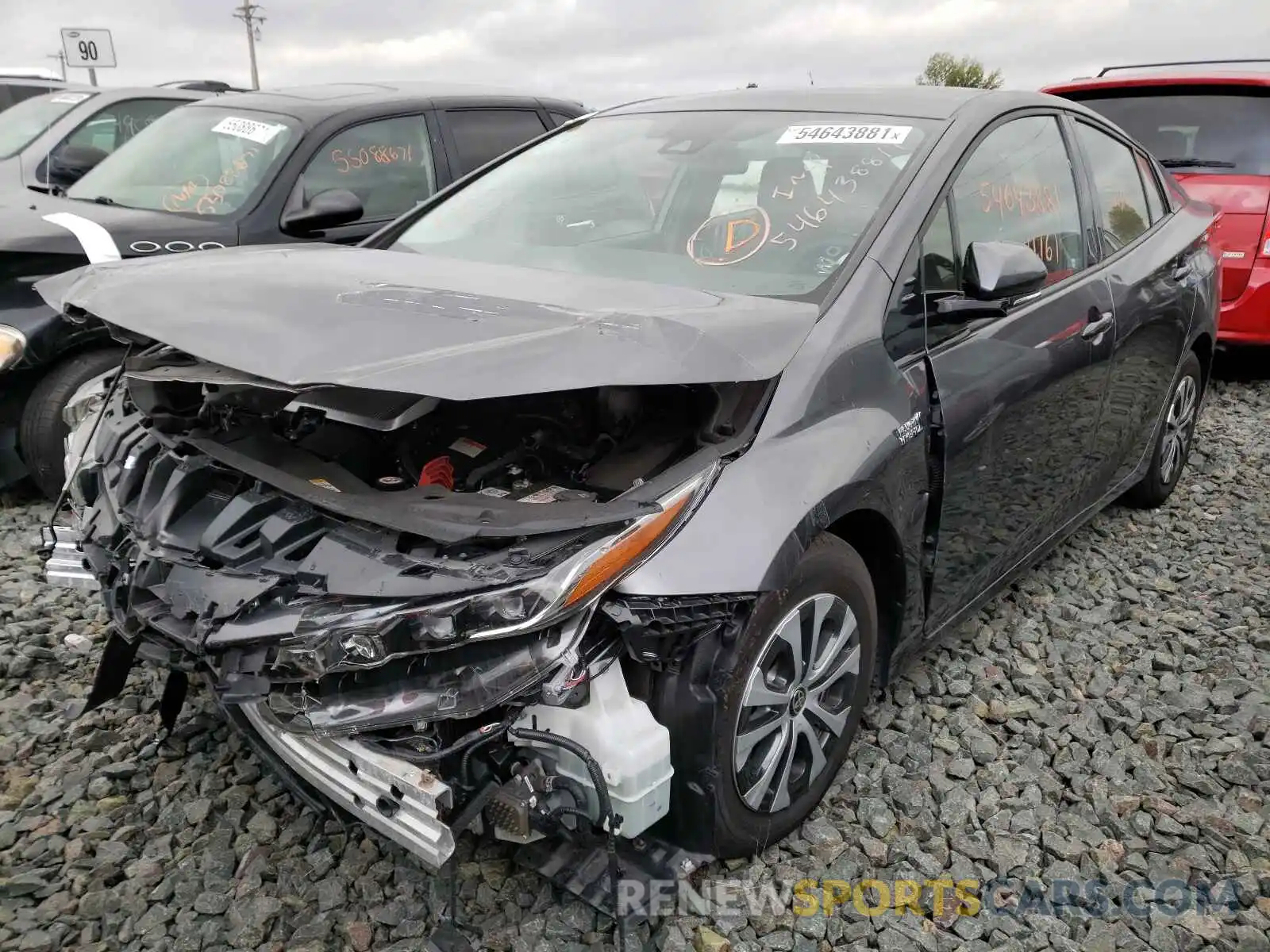 2 Photograph of a damaged car JTDKARFP6L3155332 TOYOTA PRIUS 2020