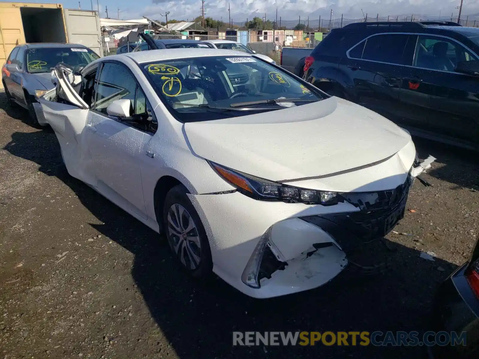 1 Photograph of a damaged car JTDKARFP6L3157355 TOYOTA PRIUS 2020