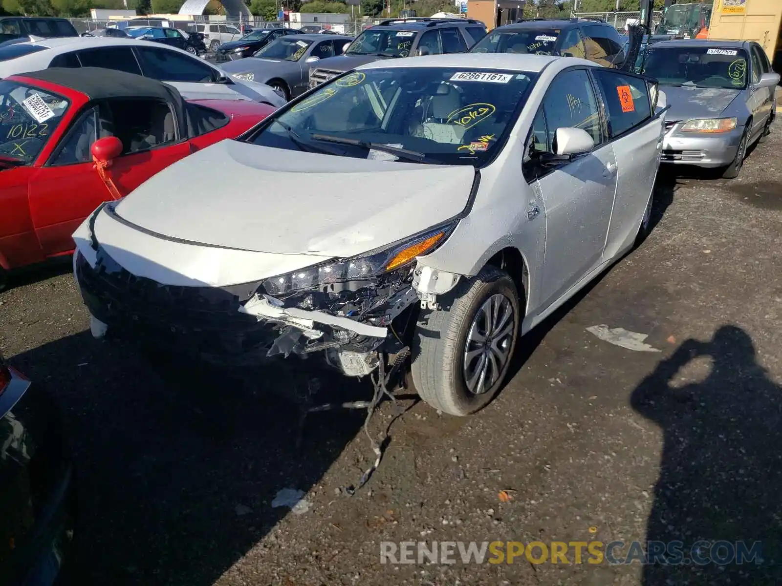 2 Photograph of a damaged car JTDKARFP6L3157355 TOYOTA PRIUS 2020