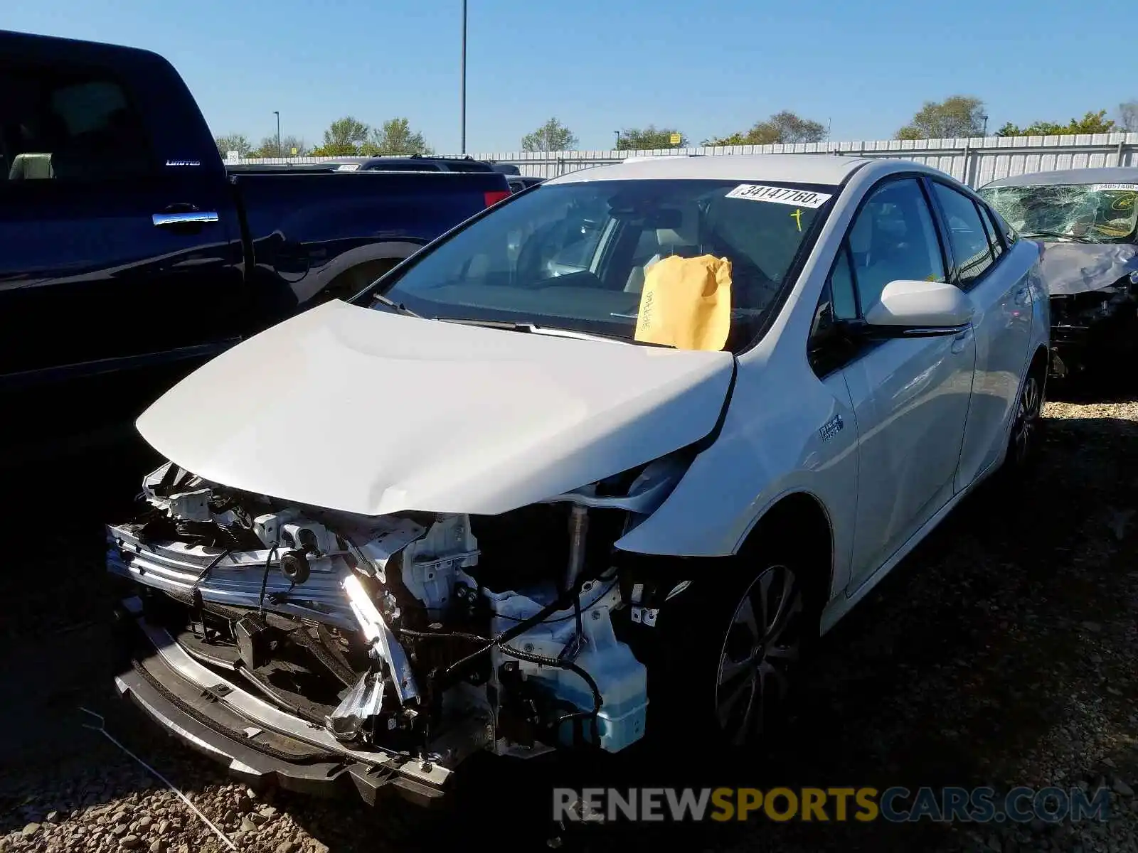 2 Photograph of a damaged car JTDKARFP7L3131184 TOYOTA PRIUS 2020