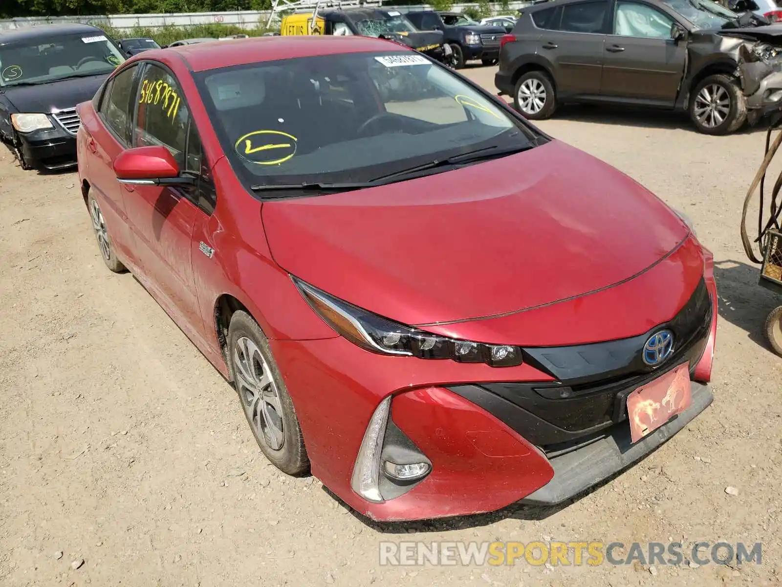 1 Photograph of a damaged car JTDKARFP7L3137020 TOYOTA PRIUS 2020