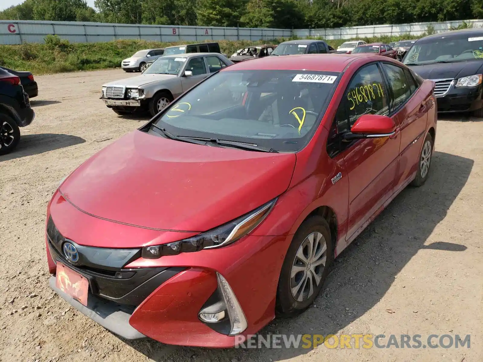 2 Photograph of a damaged car JTDKARFP7L3137020 TOYOTA PRIUS 2020