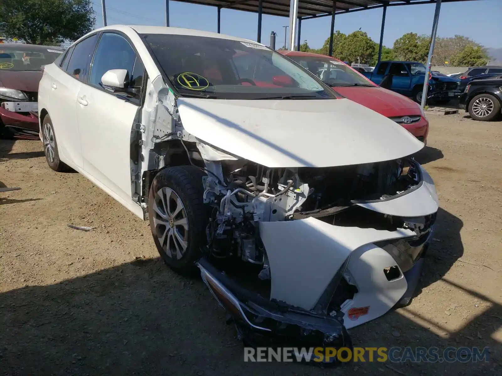 1 Photograph of a damaged car JTDKARFP7L3139916 TOYOTA PRIUS 2020