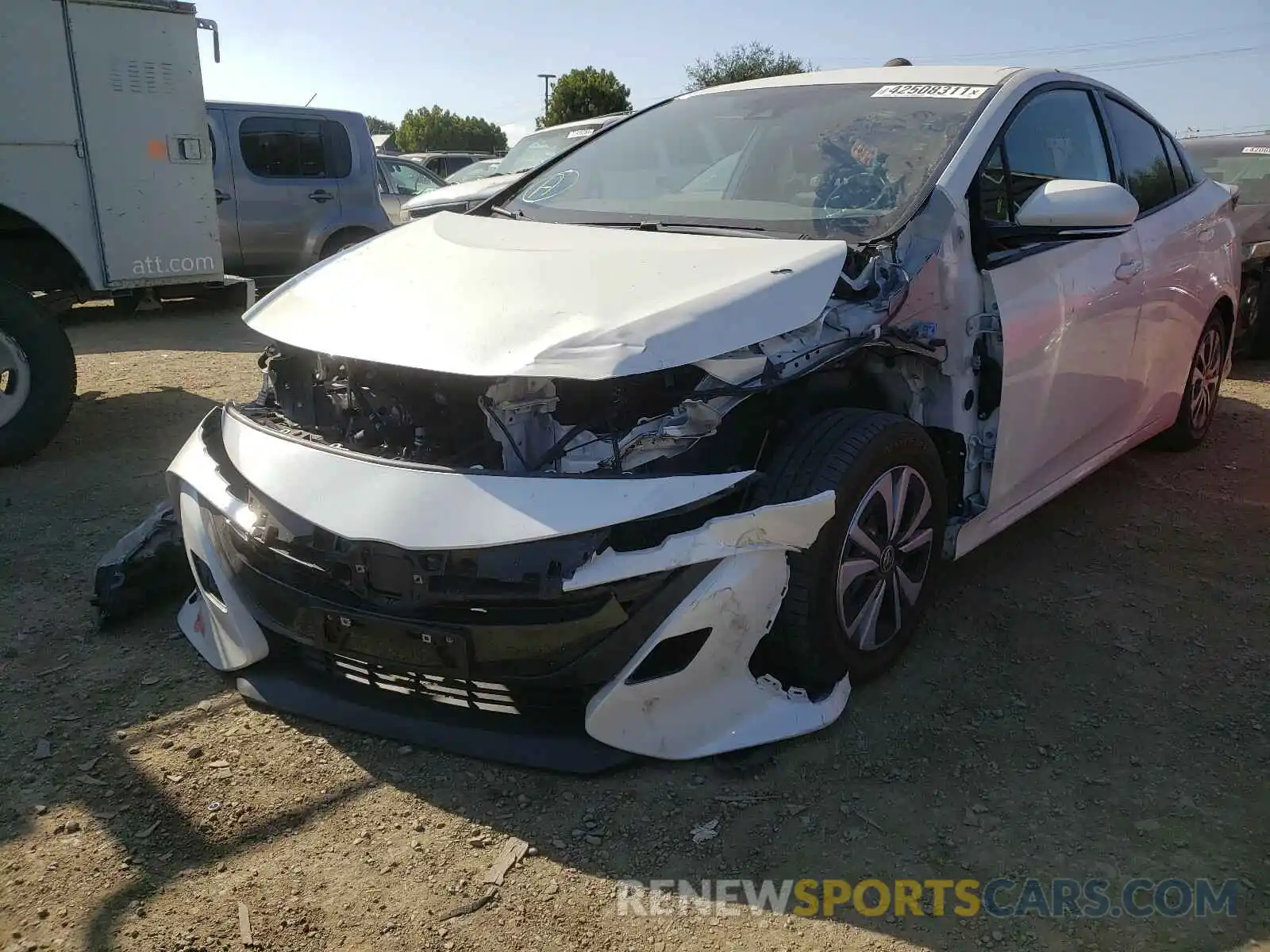 2 Photograph of a damaged car JTDKARFP7L3139916 TOYOTA PRIUS 2020