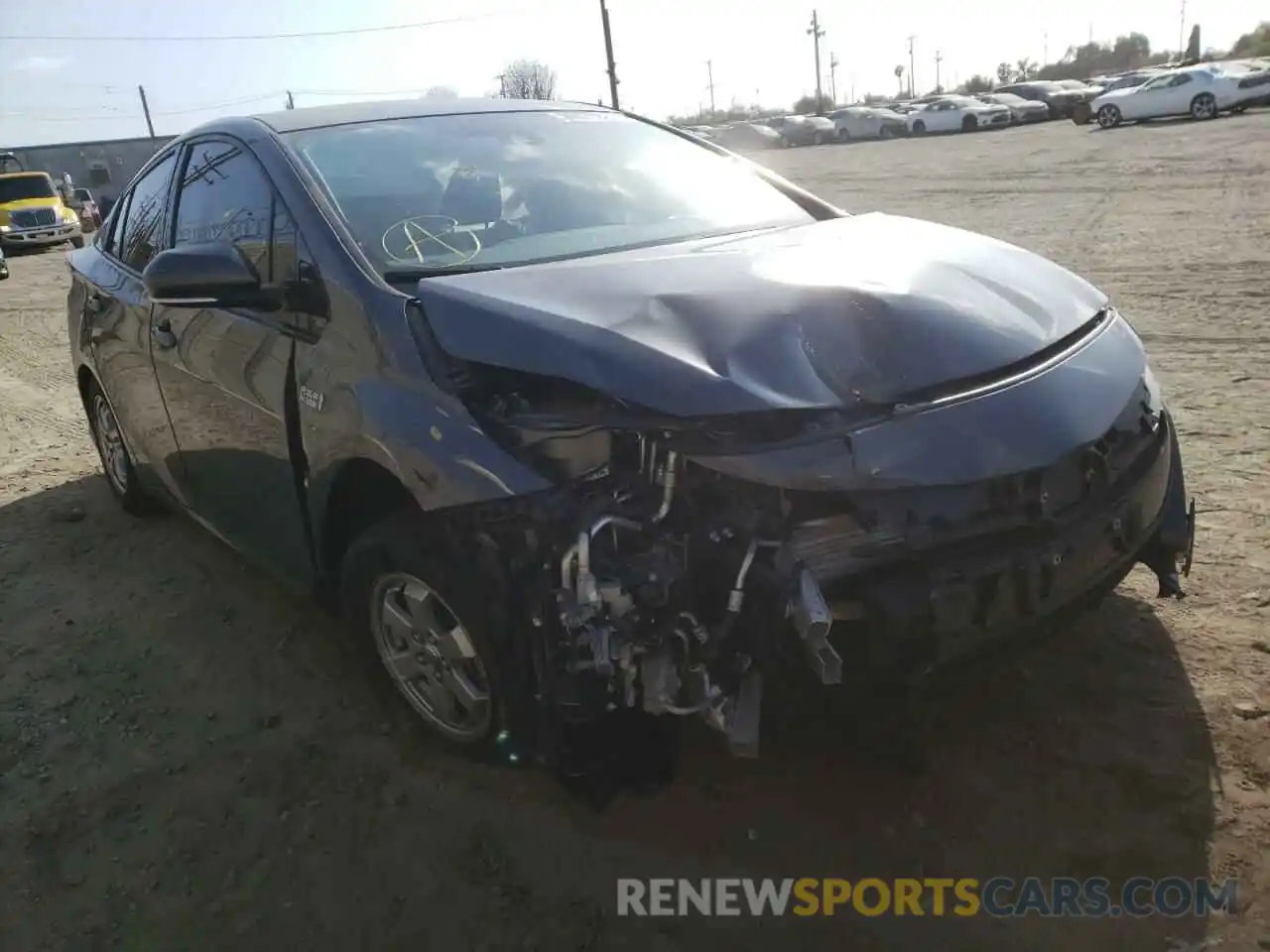 1 Photograph of a damaged car JTDKARFP7L3150768 TOYOTA PRIUS 2020