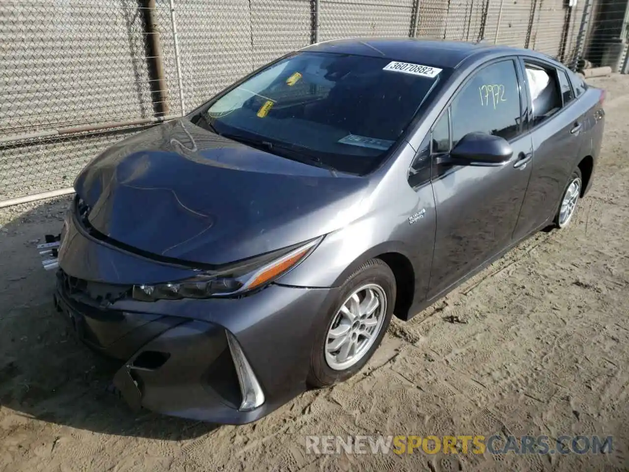 2 Photograph of a damaged car JTDKARFP7L3150768 TOYOTA PRIUS 2020