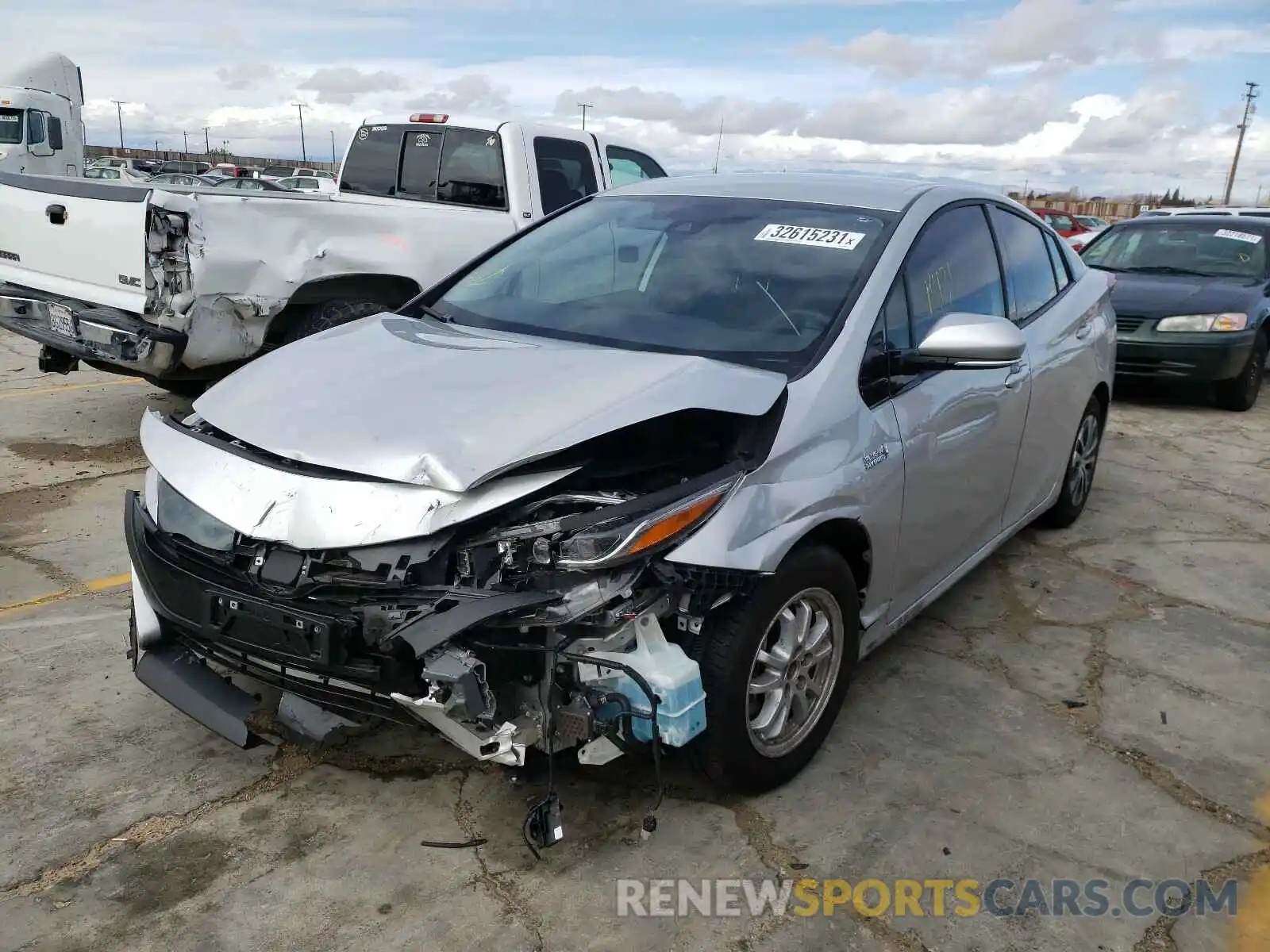 2 Photograph of a damaged car JTDKARFP7L3160992 TOYOTA PRIUS 2020