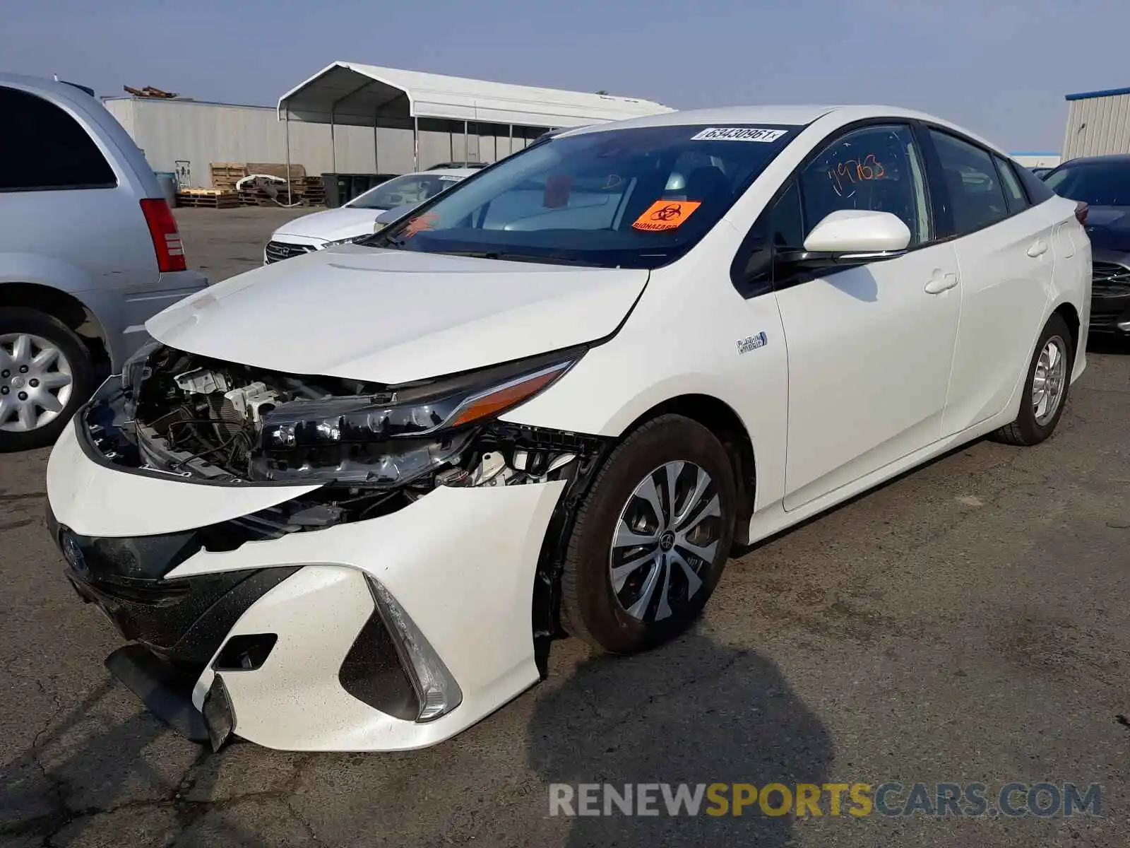 2 Photograph of a damaged car JTDKARFP8L3123871 TOYOTA PRIUS 2020