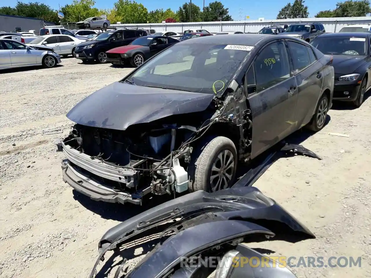 2 Photograph of a damaged car JTDKARFP8L3132070 TOYOTA PRIUS 2020