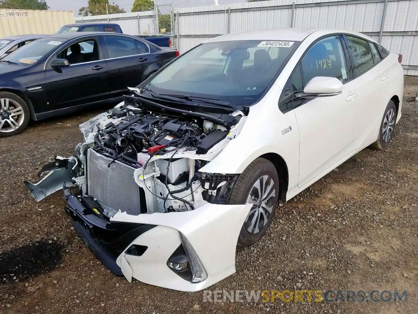 2 Photograph of a damaged car JTDKARFP8L3139455 TOYOTA PRIUS 2020