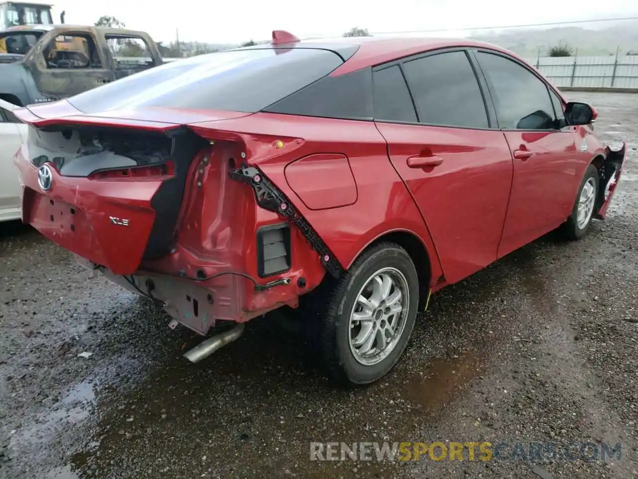 4 Photograph of a damaged car JTDKARFP8L3152867 TOYOTA PRIUS 2020