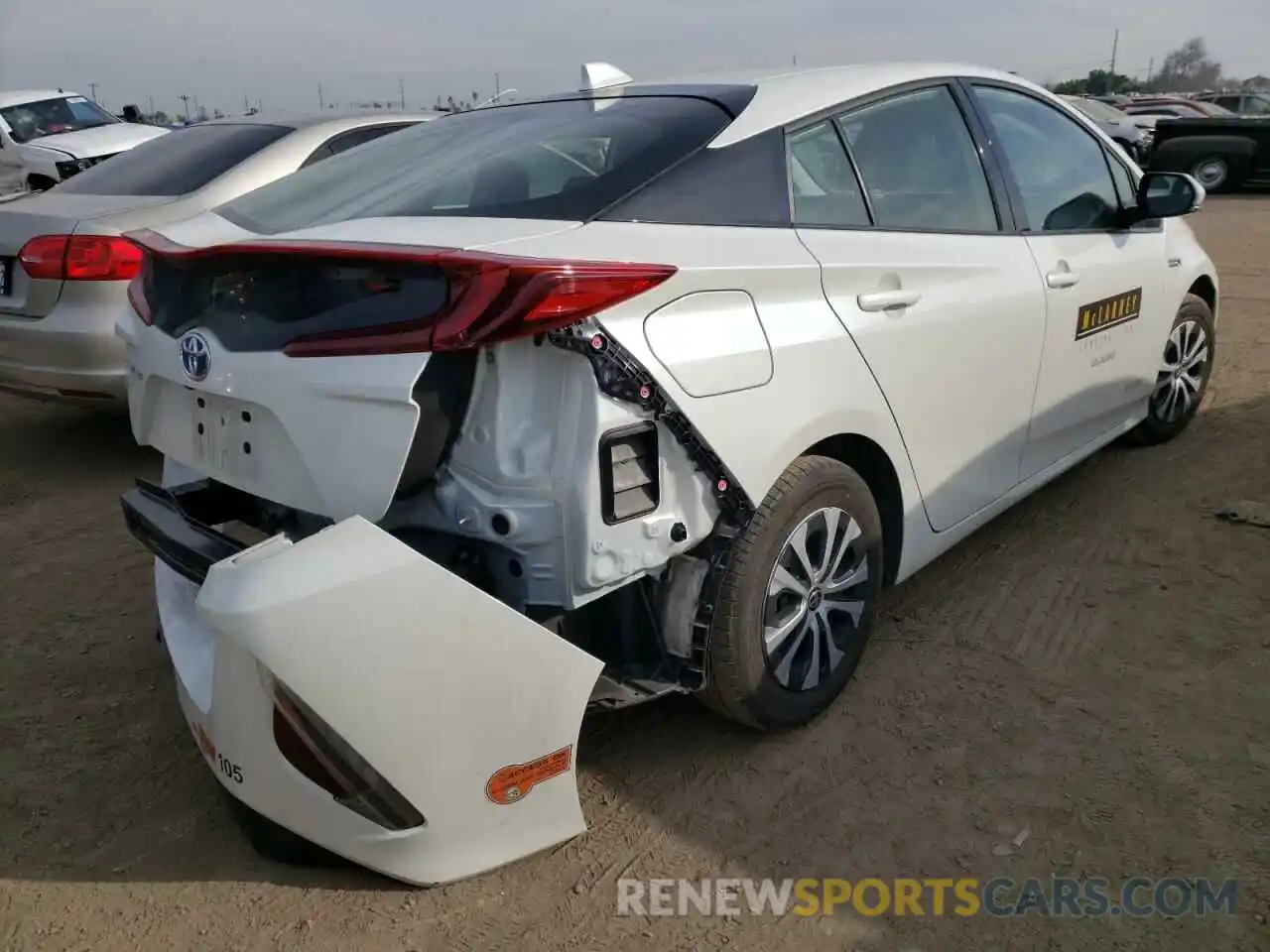 4 Photograph of a damaged car JTDKARFP8L3160063 TOYOTA PRIUS 2020