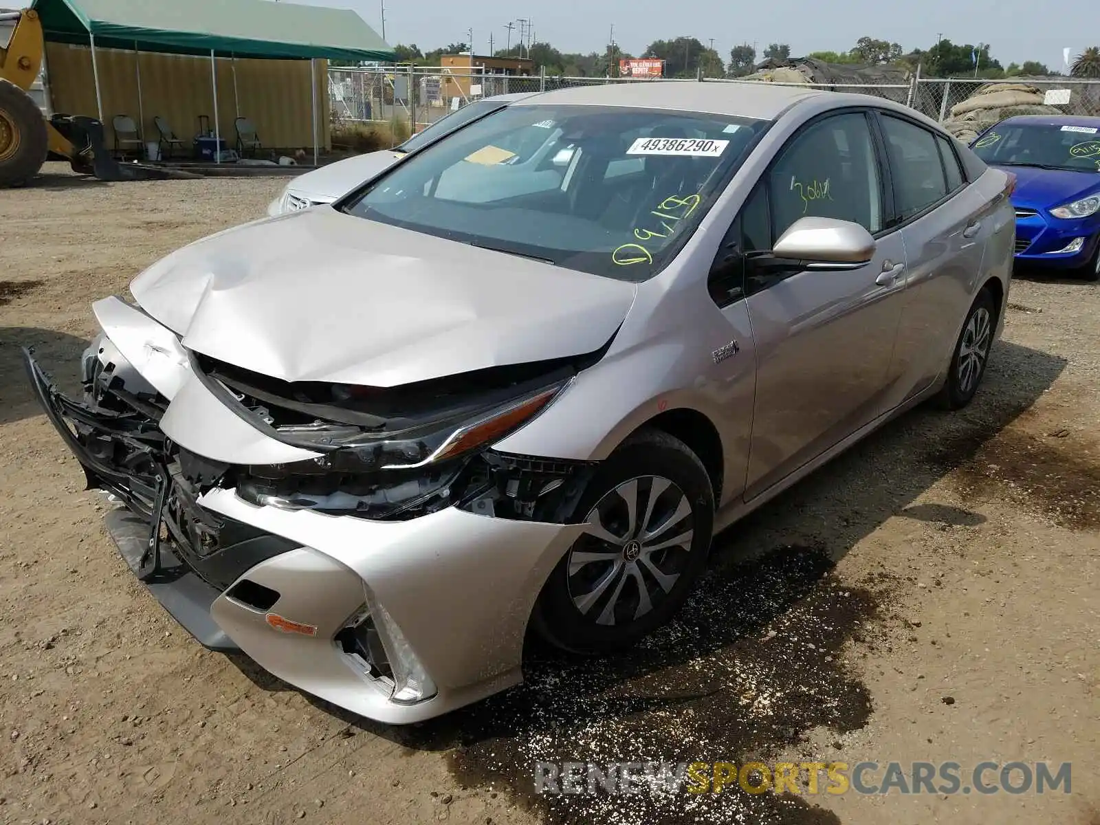 2 Photograph of a damaged car JTDKARFP9L3124639 TOYOTA PRIUS 2020