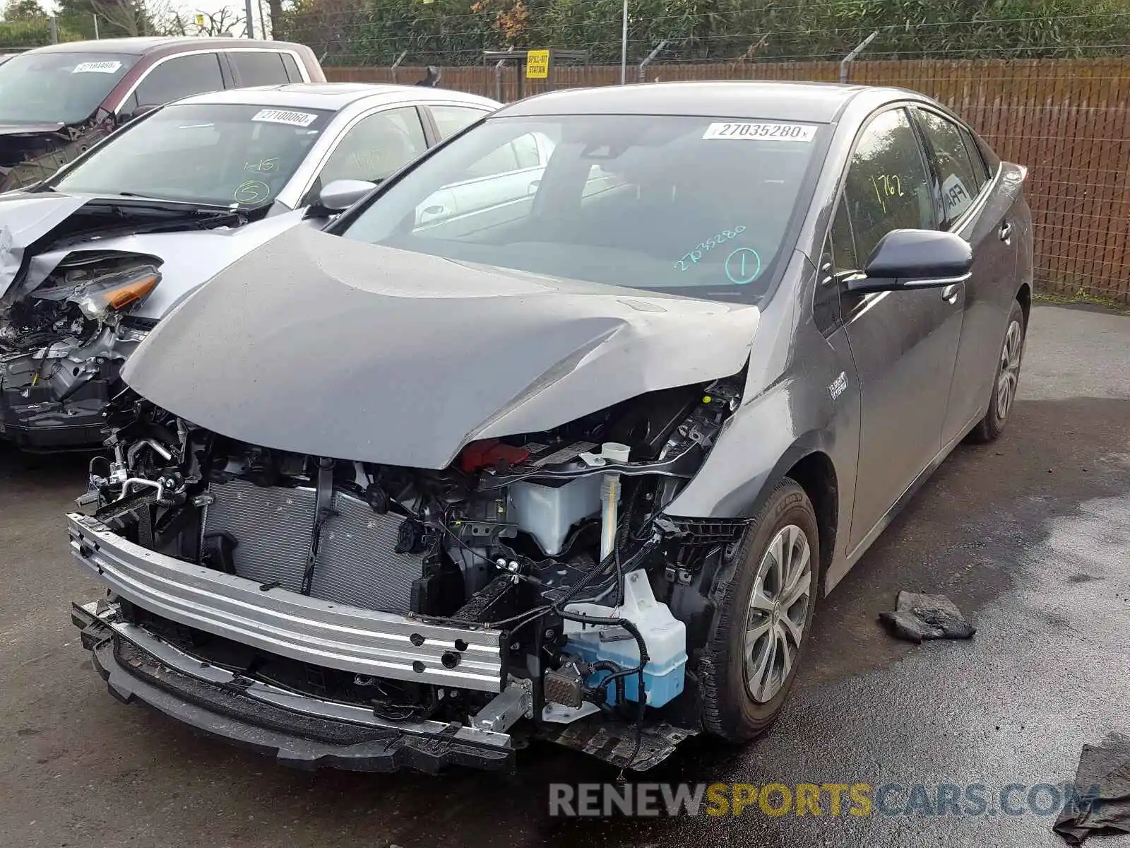 2 Photograph of a damaged car JTDKARFP9L3130702 TOYOTA PRIUS 2020