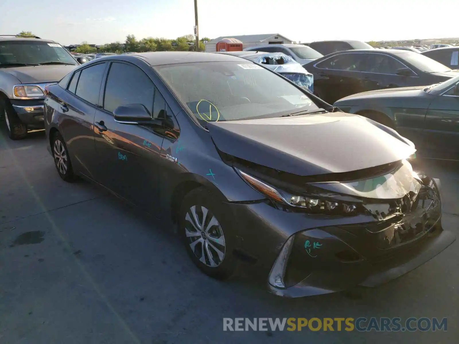 1 Photograph of a damaged car JTDKARFP9L3136564 TOYOTA PRIUS 2020