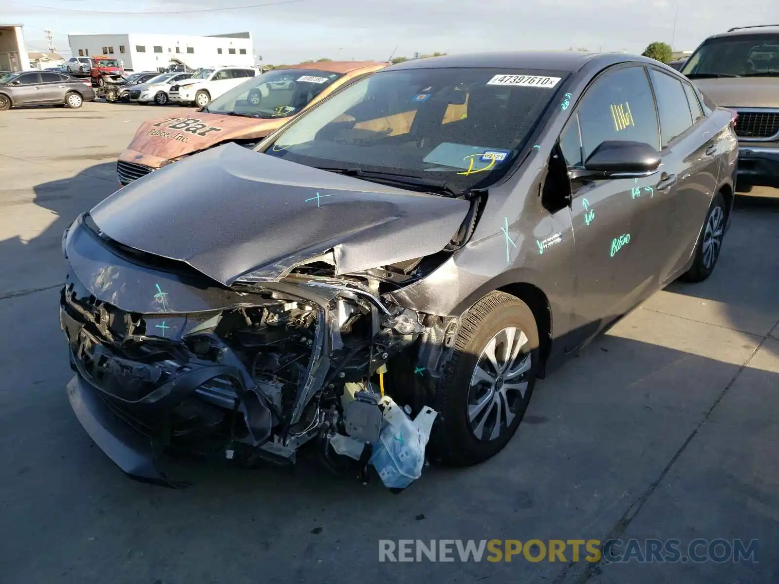 2 Photograph of a damaged car JTDKARFP9L3136564 TOYOTA PRIUS 2020