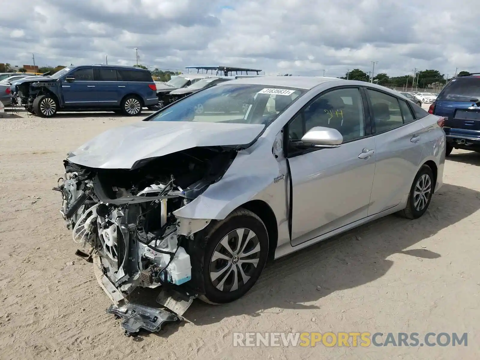 2 Photograph of a damaged car JTDKARFP9L3138962 TOYOTA PRIUS 2020