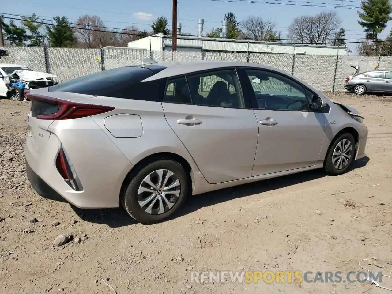 3 Photograph of a damaged car JTDKARFP9L3141683 TOYOTA PRIUS 2020