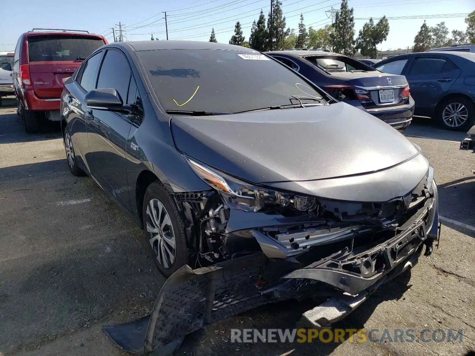 1 Photograph of a damaged car JTDKARFP9L3147760 TOYOTA PRIUS 2020