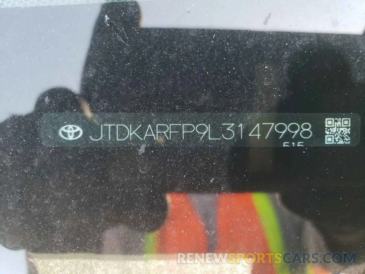 10 Photograph of a damaged car JTDKARFP9L3147998 TOYOTA PRIUS 2020