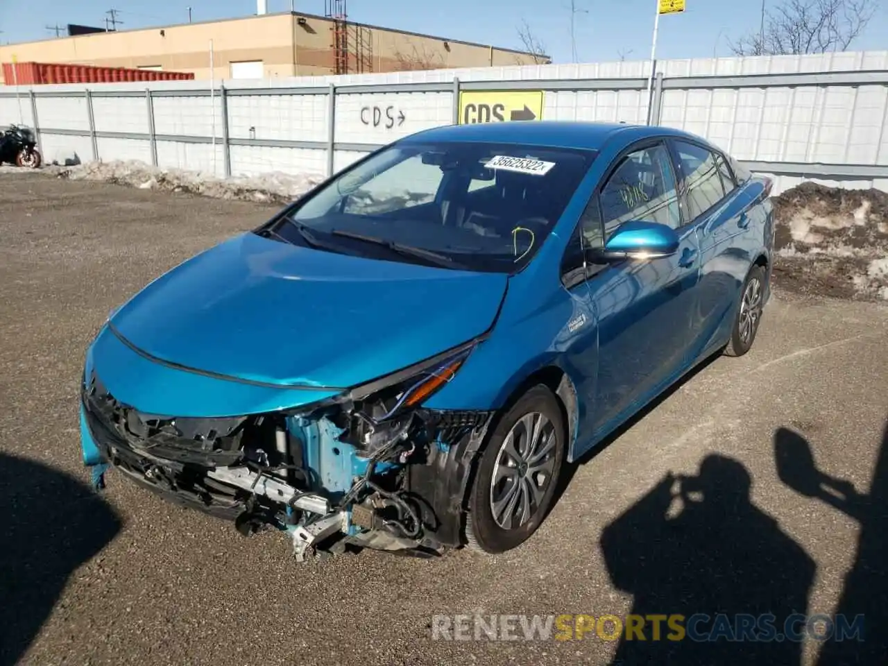 2 Photograph of a damaged car JTDKARFP9L3151596 TOYOTA PRIUS 2020