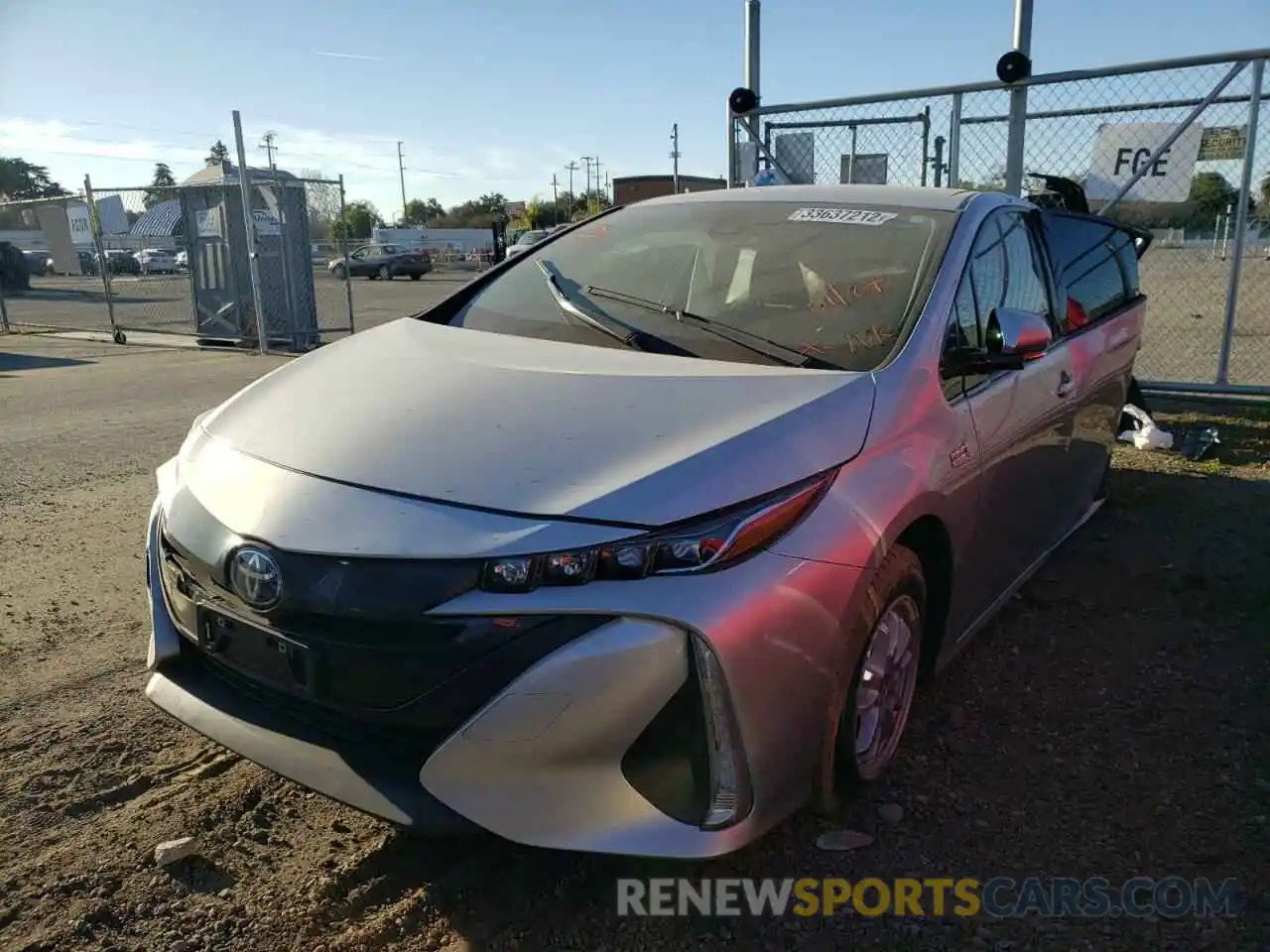 2 Photograph of a damaged car JTDKARFP9L3160685 TOYOTA PRIUS 2020