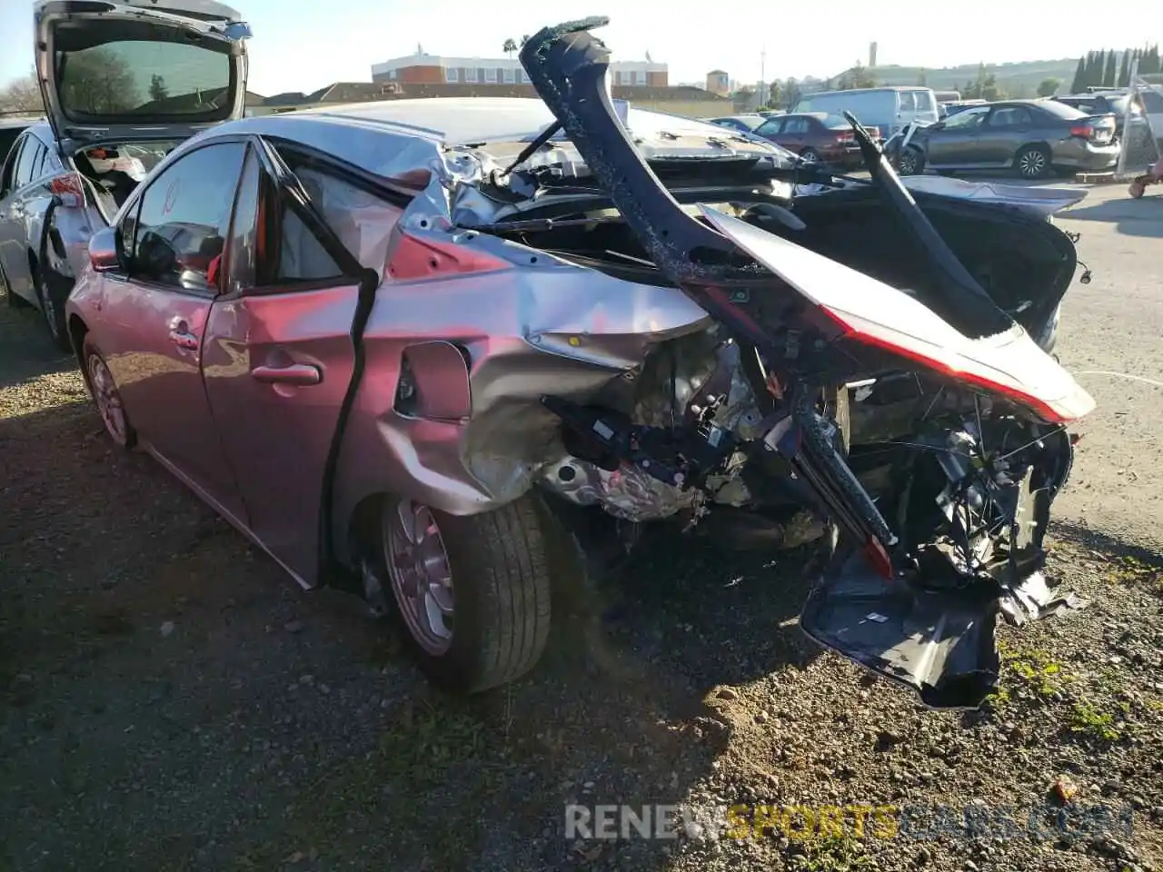 3 Photograph of a damaged car JTDKARFP9L3160685 TOYOTA PRIUS 2020