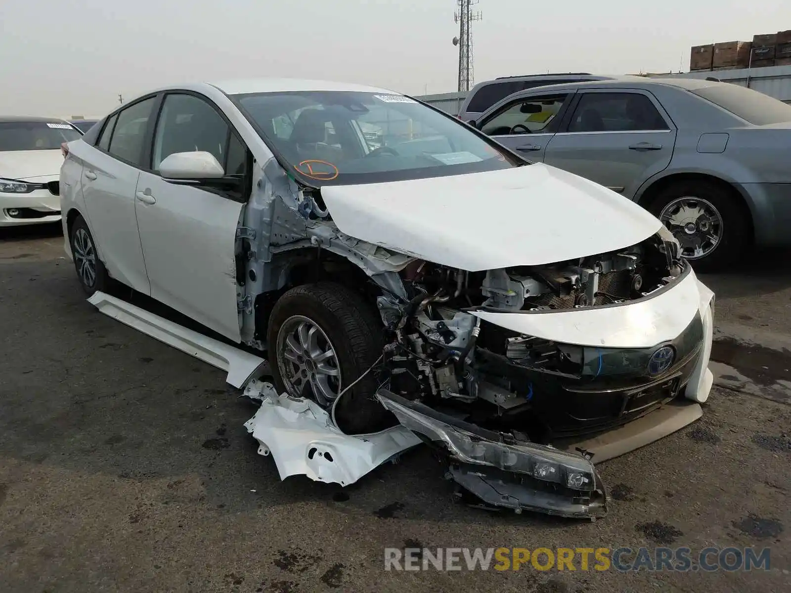 1 Photograph of a damaged car JTDKARFPXL3126464 TOYOTA PRIUS 2020