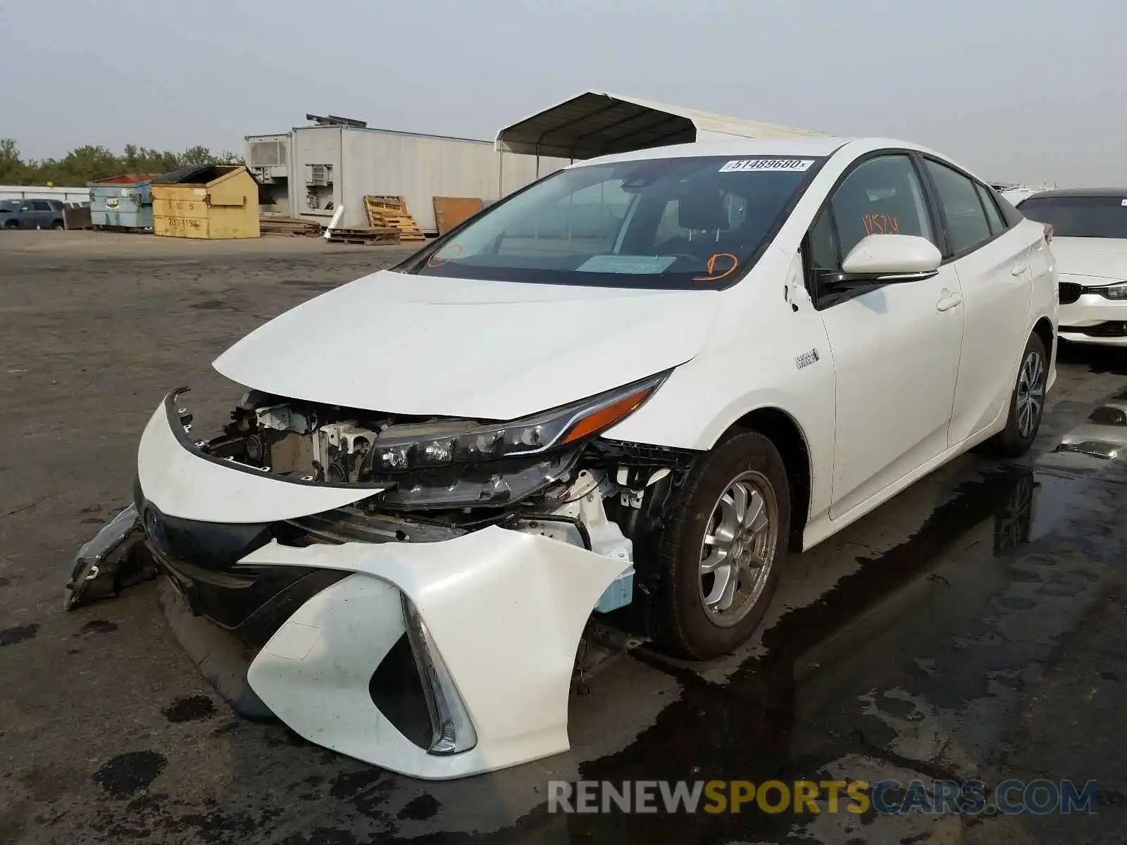 2 Photograph of a damaged car JTDKARFPXL3126464 TOYOTA PRIUS 2020