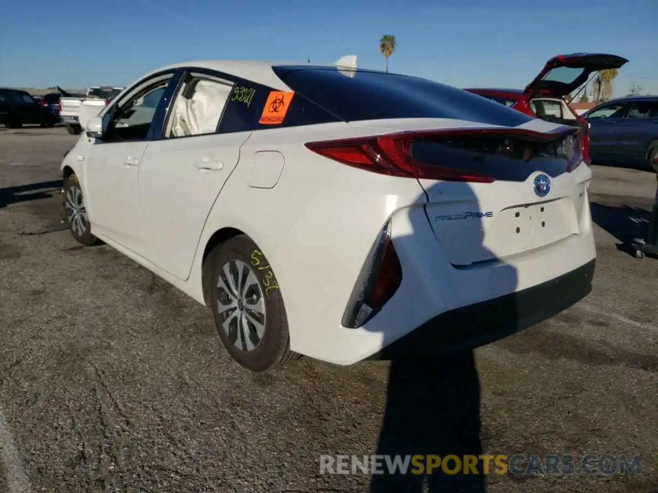 3 Photograph of a damaged car JTDKARFPXL3127727 TOYOTA PRIUS 2020