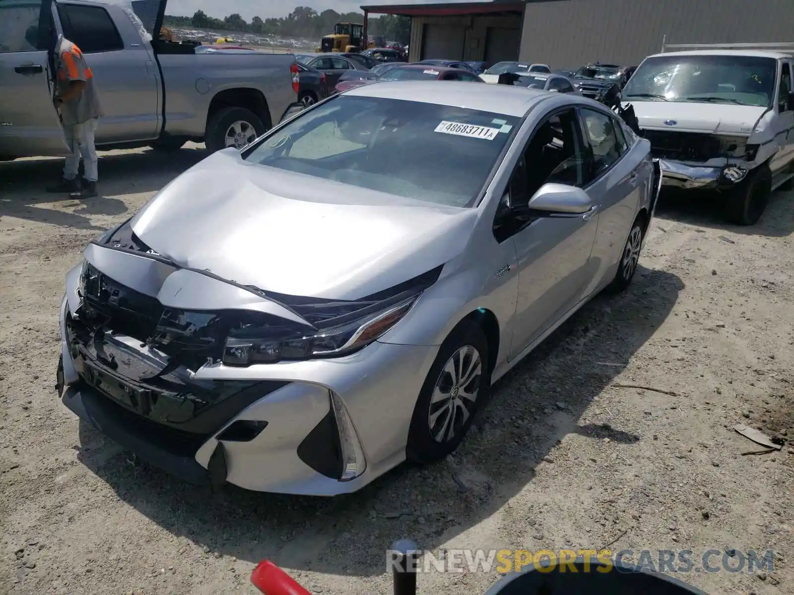 2 Photograph of a damaged car JTDKARFPXL3129557 TOYOTA PRIUS 2020