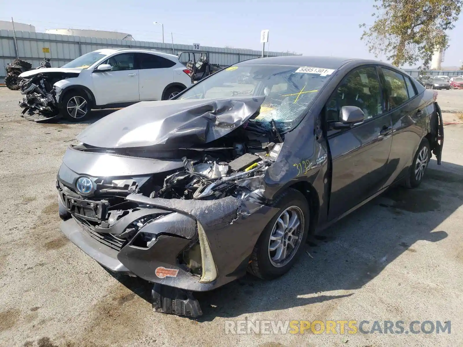 2 Photograph of a damaged car JTDKARFPXL3131485 TOYOTA PRIUS 2020