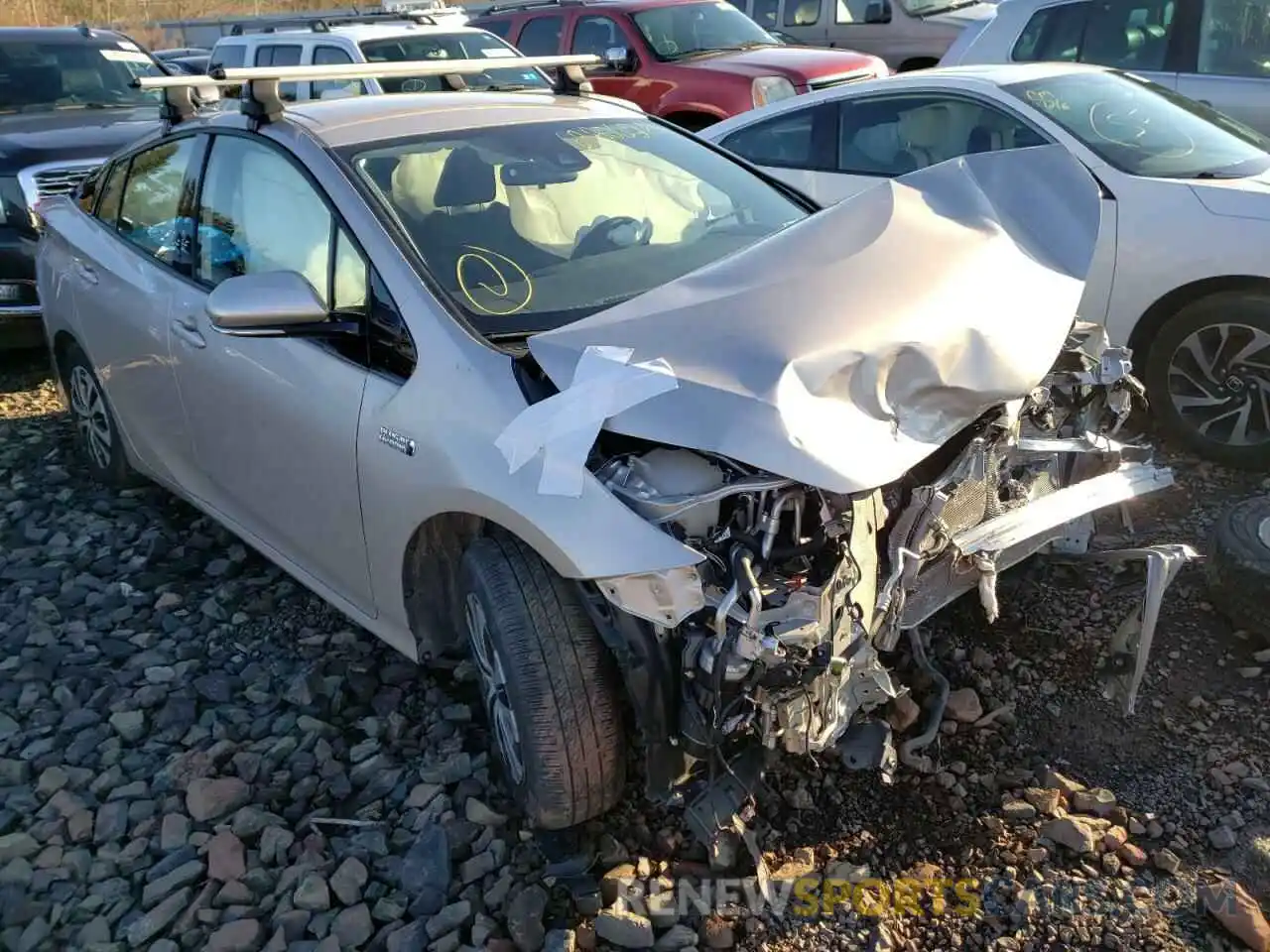 1 Photograph of a damaged car JTDKARFPXL3136492 TOYOTA PRIUS 2020