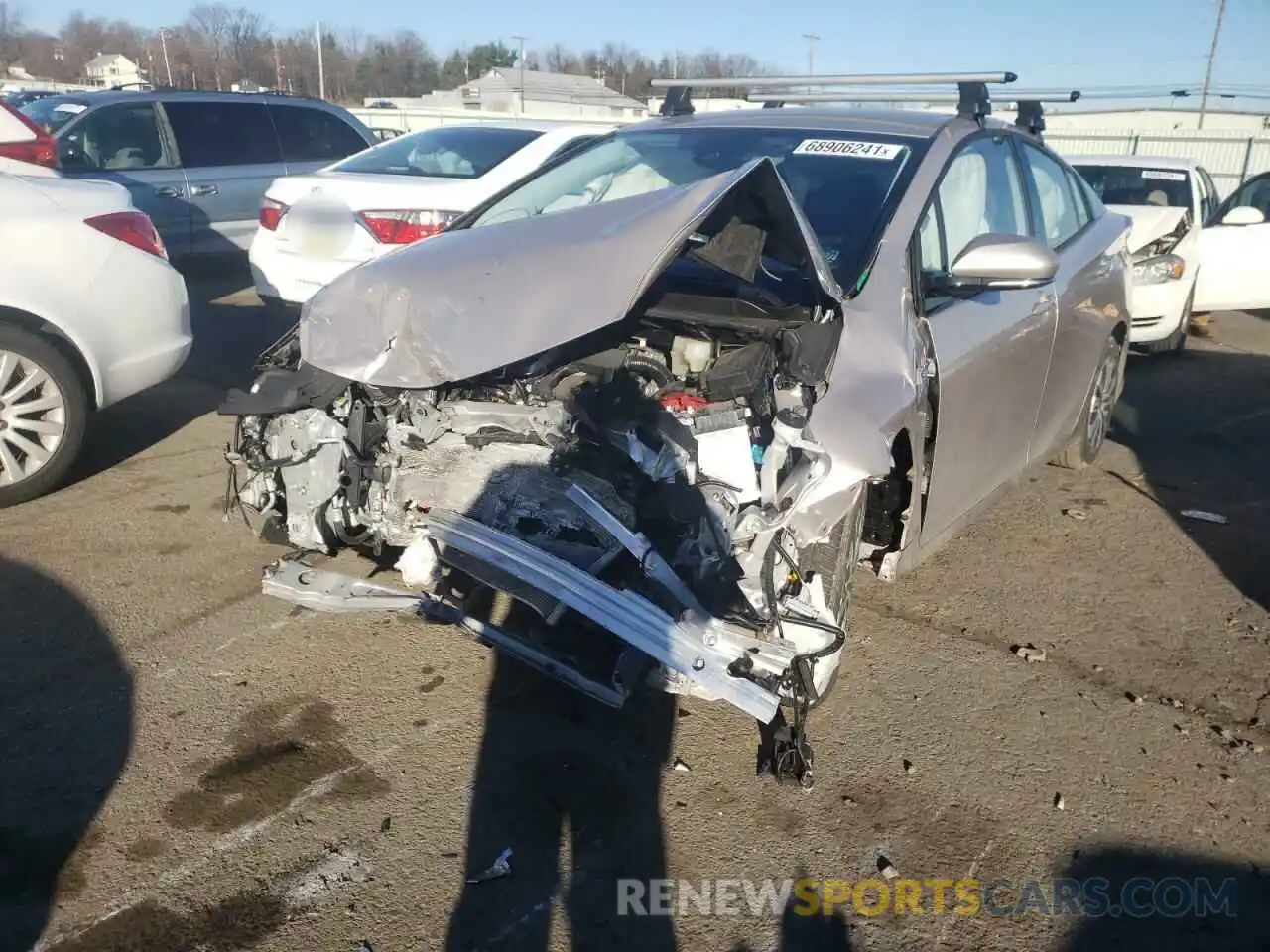 2 Photograph of a damaged car JTDKARFPXL3136492 TOYOTA PRIUS 2020