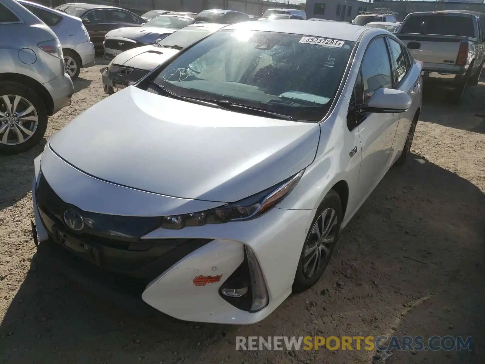 2 Photograph of a damaged car JTDKARFPXL3139666 TOYOTA PRIUS 2020